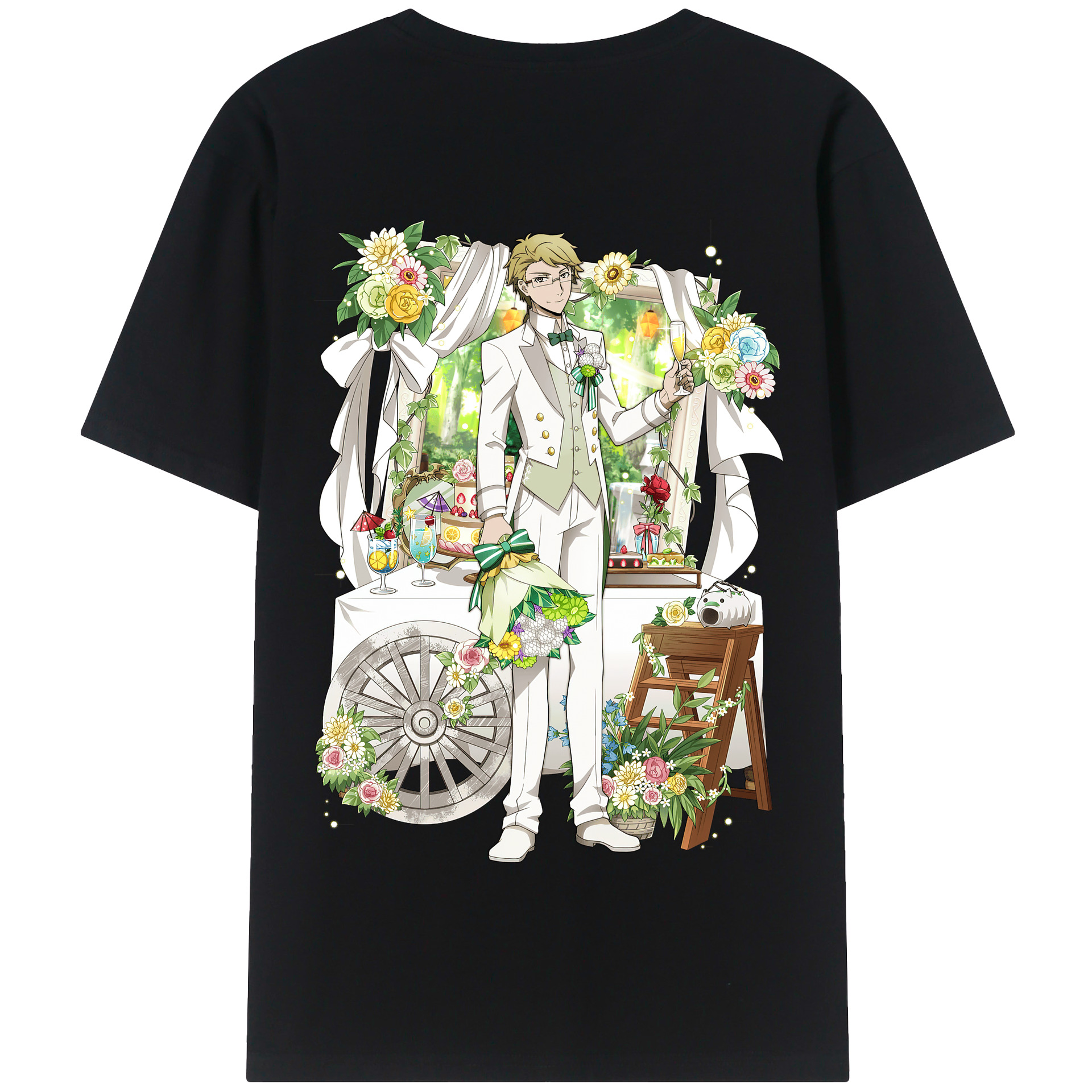 （画像用） 文豪ストレイドッグス Bungo Stray Dogs 綿100％半袖Tシャツ（背面プリント）
