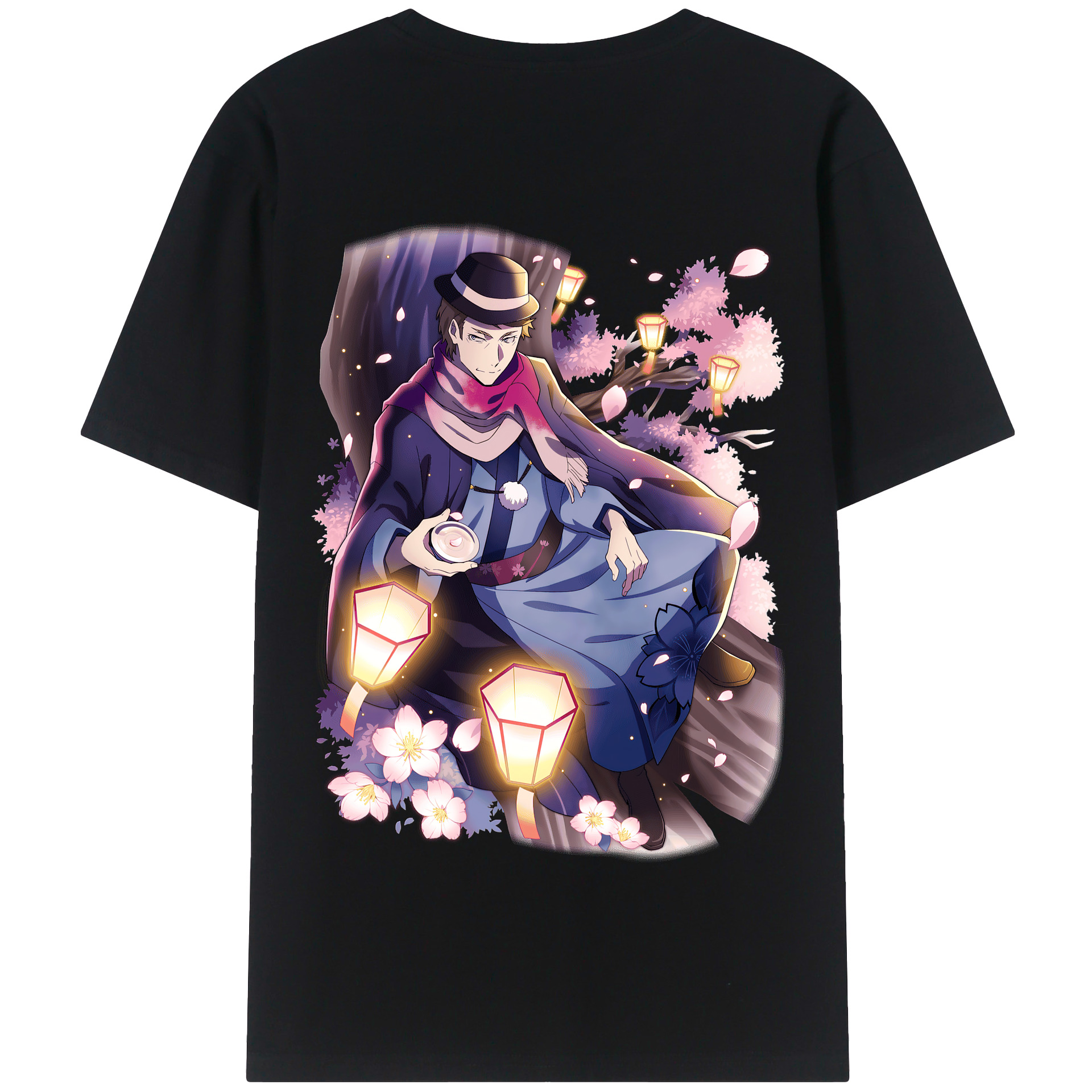 （画像用） 文豪ストレイドッグス Bungo Stray Dogs 綿100％半袖Tシャツ（背面プリント）