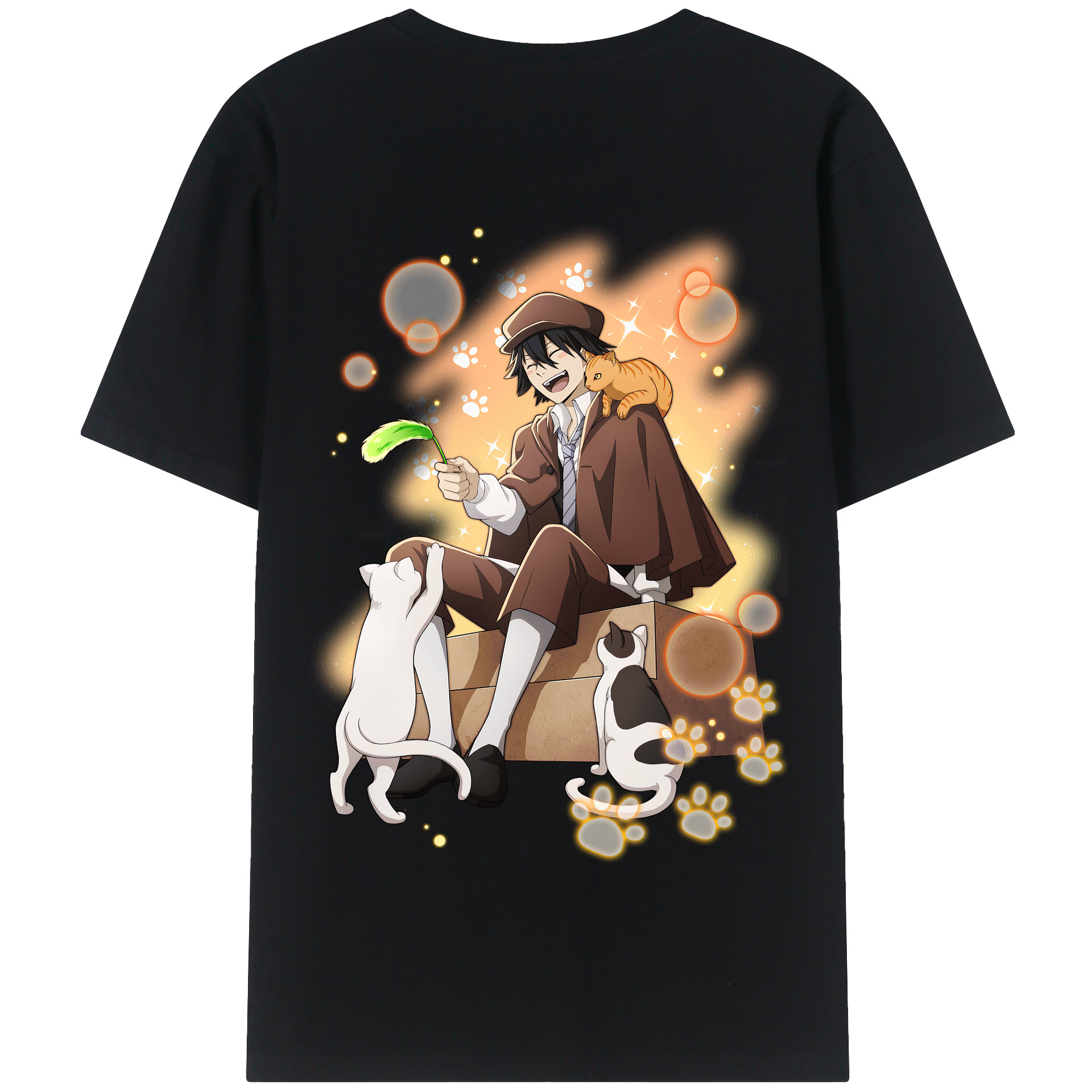 （画像用） 文豪ストレイドッグス Bungo Stray Dogs 綿100％半袖Tシャツ（背面プリント）
