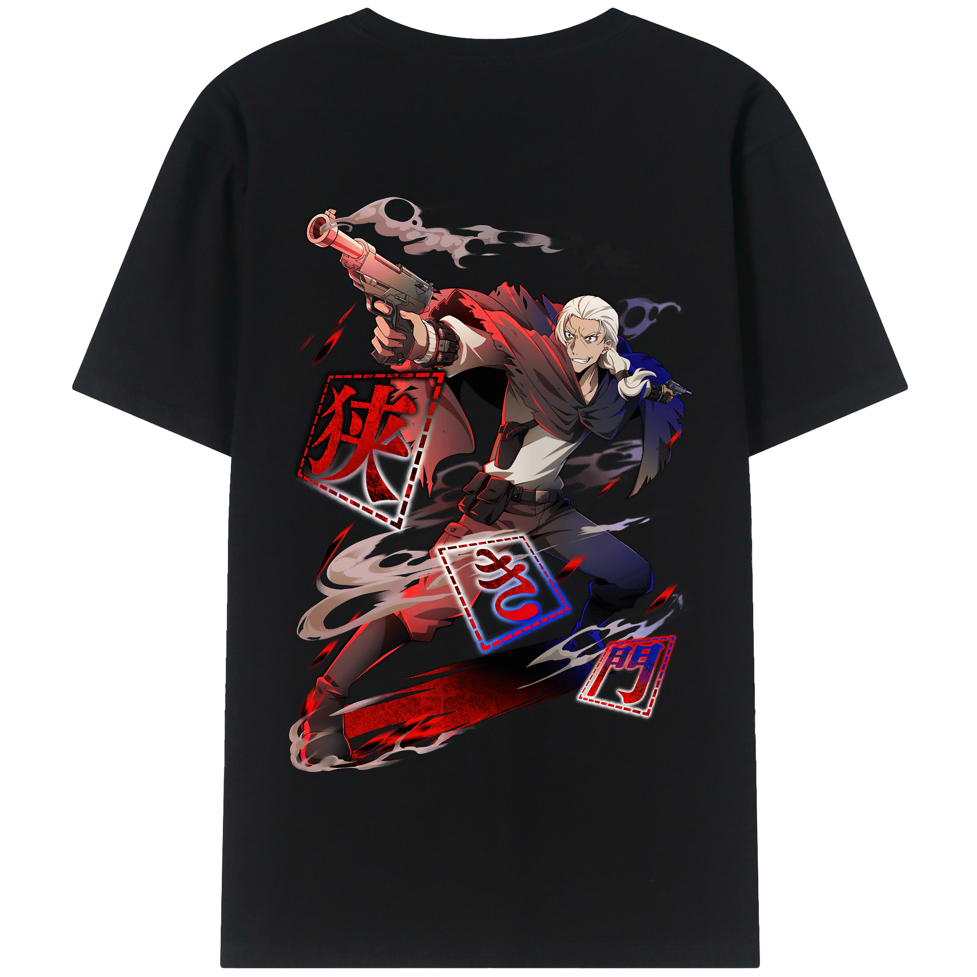 （画像用） 文豪ストレイドッグス Bungo Stray Dogs 綿100％半袖Tシャツ（背面プリント）