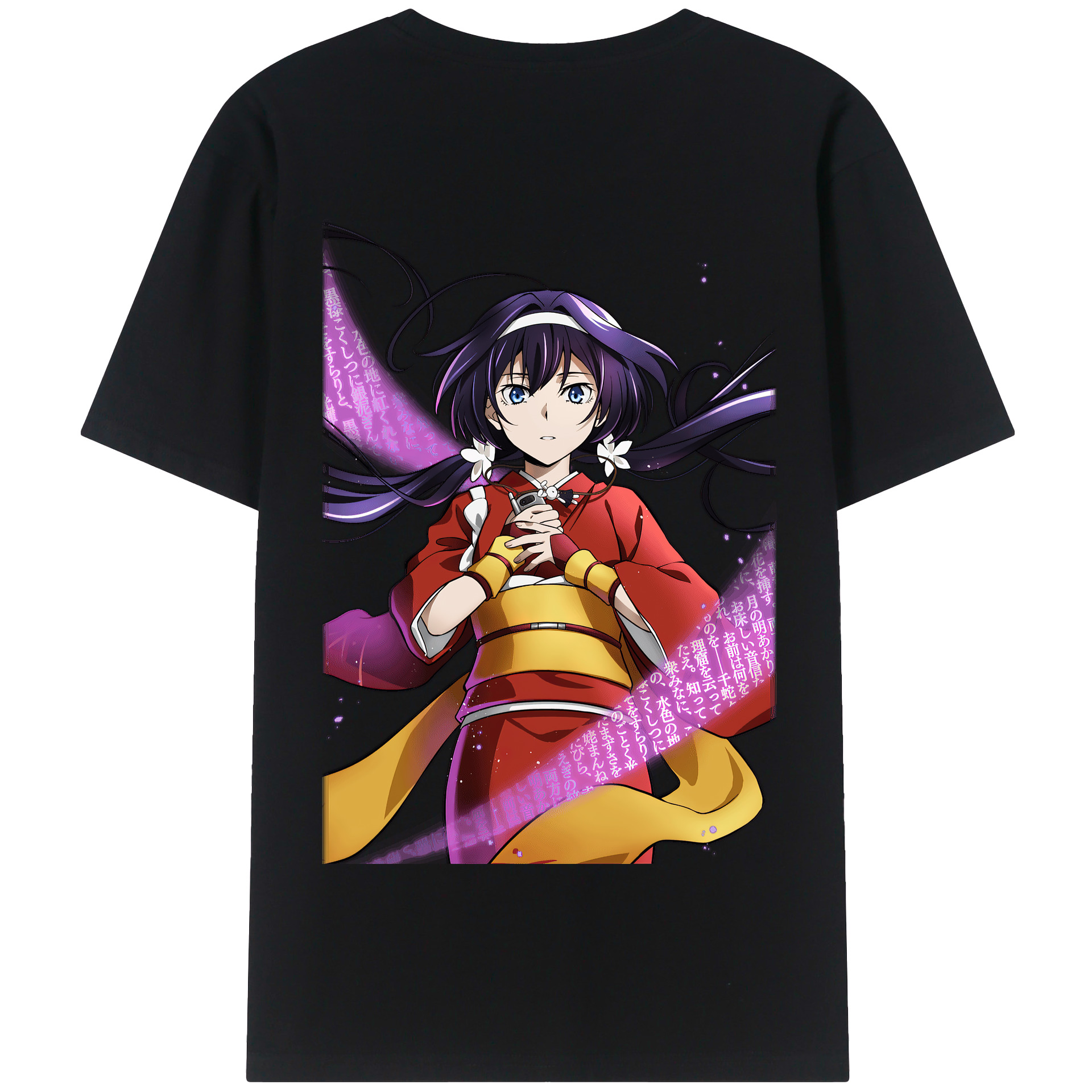 （画像用） 文豪ストレイドッグス Bungo Stray Dogs 綿100％半袖Tシャツ（背面プリント）