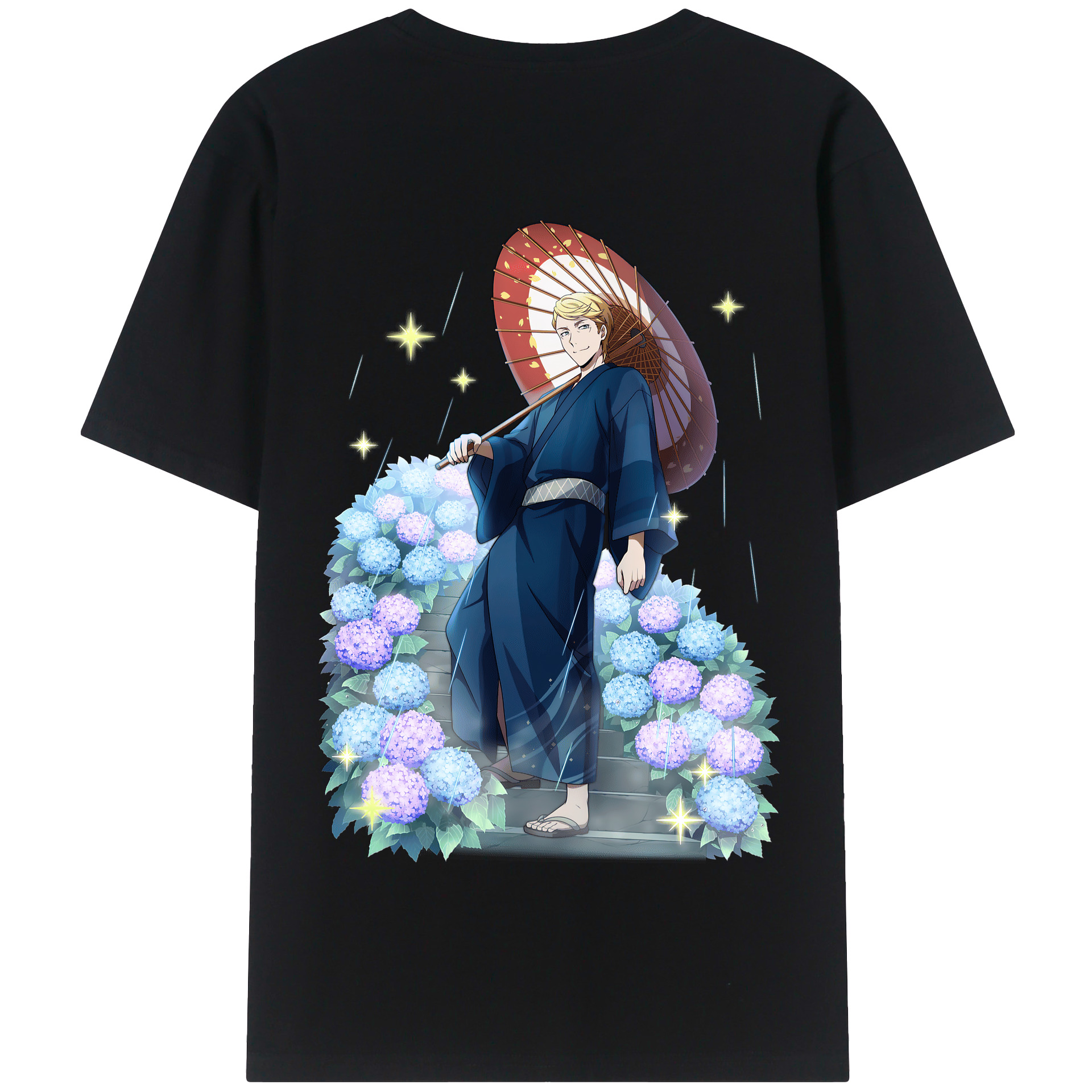 （画像用） 文豪ストレイドッグス Bungo Stray Dogs 綿100％半袖Tシャツ（背面プリント）
