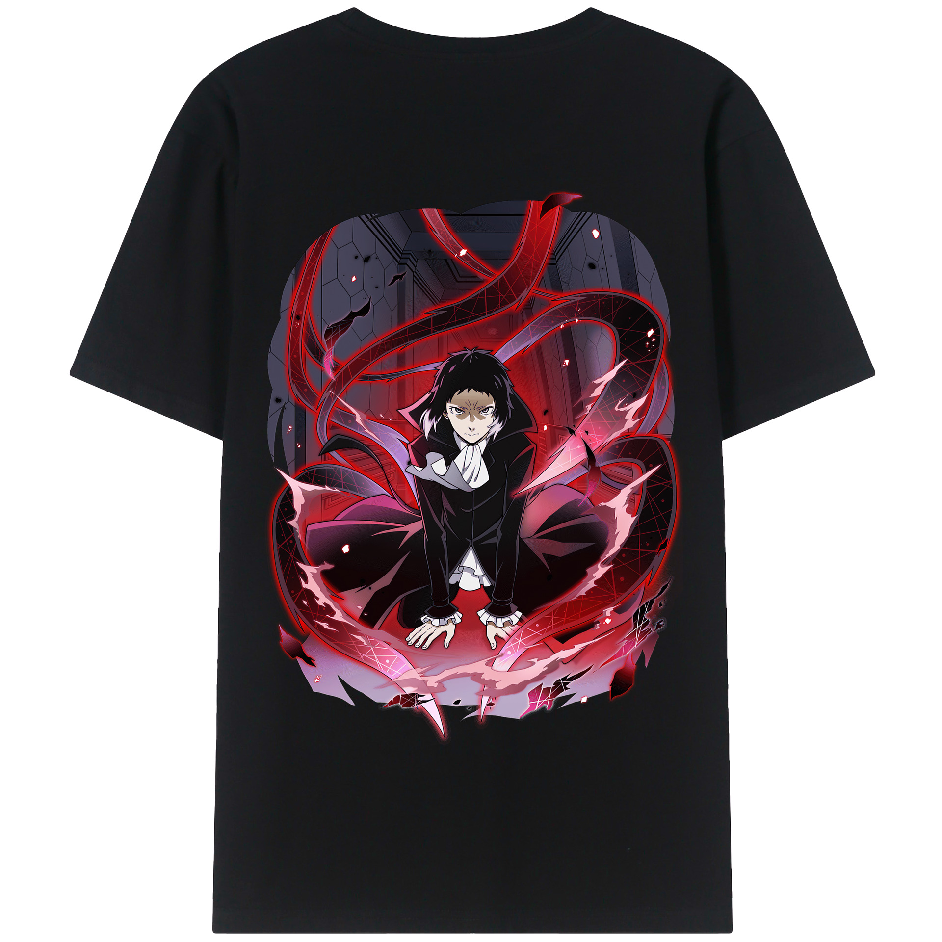 （画像用） 文豪ストレイドッグス Bungo Stray Dogs 綿100％半袖Tシャツ（背面プリント）