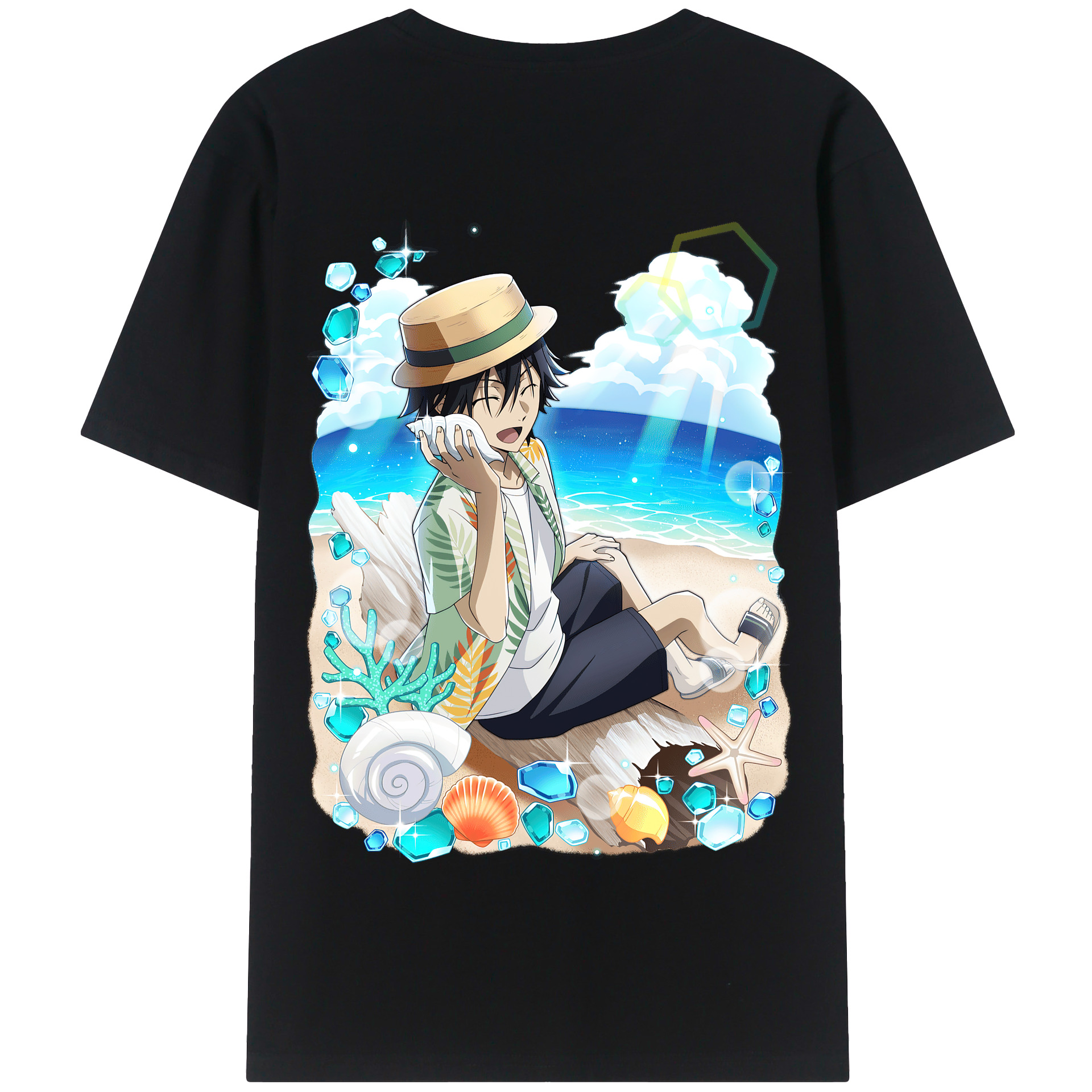 （画像用） 文豪ストレイドッグス Bungo Stray Dogs 綿100％半袖Tシャツ（背面プリント）
