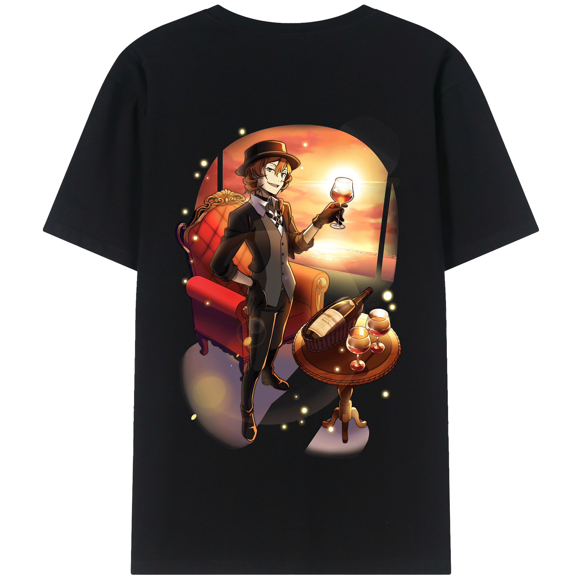 （画像用） 文豪ストレイドッグス Bungo Stray Dogs 綿100％半袖Tシャツ（背面プリント）
