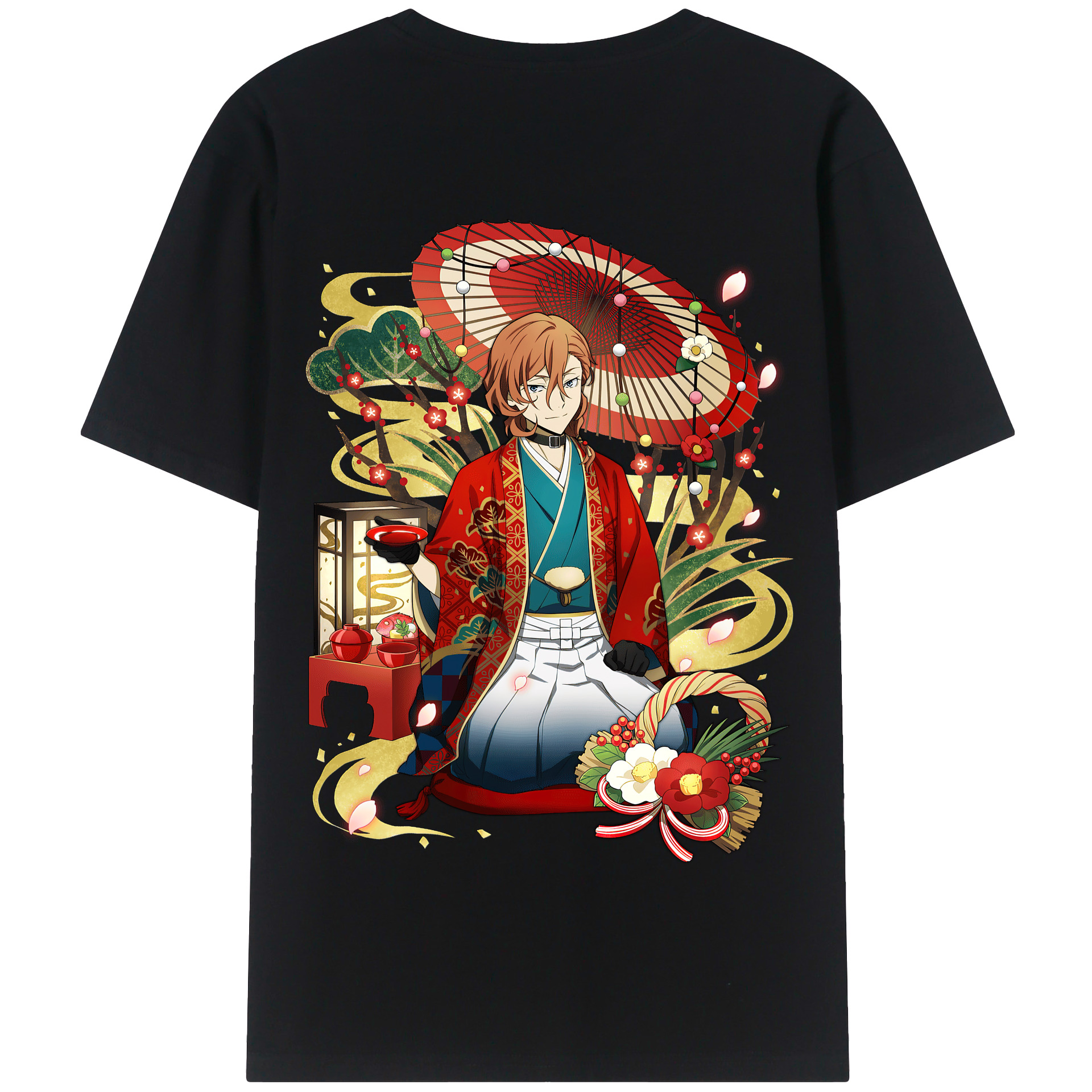 （画像用） 文豪ストレイドッグス Bungo Stray Dogs 綿100％半袖Tシャツ（背面プリント）
