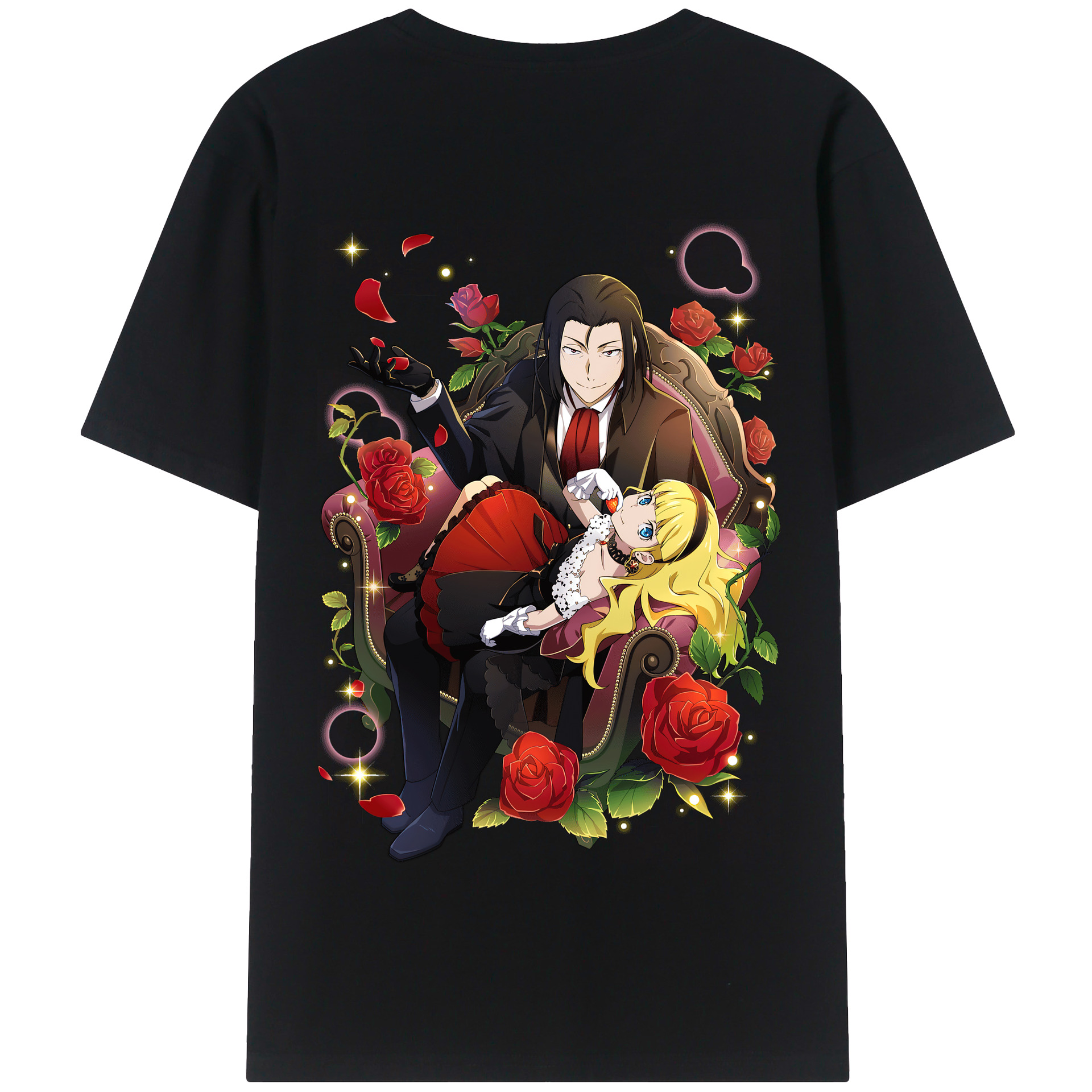 （画像用） 文豪ストレイドッグス Bungo Stray Dogs 綿100％半袖Tシャツ（背面プリント）