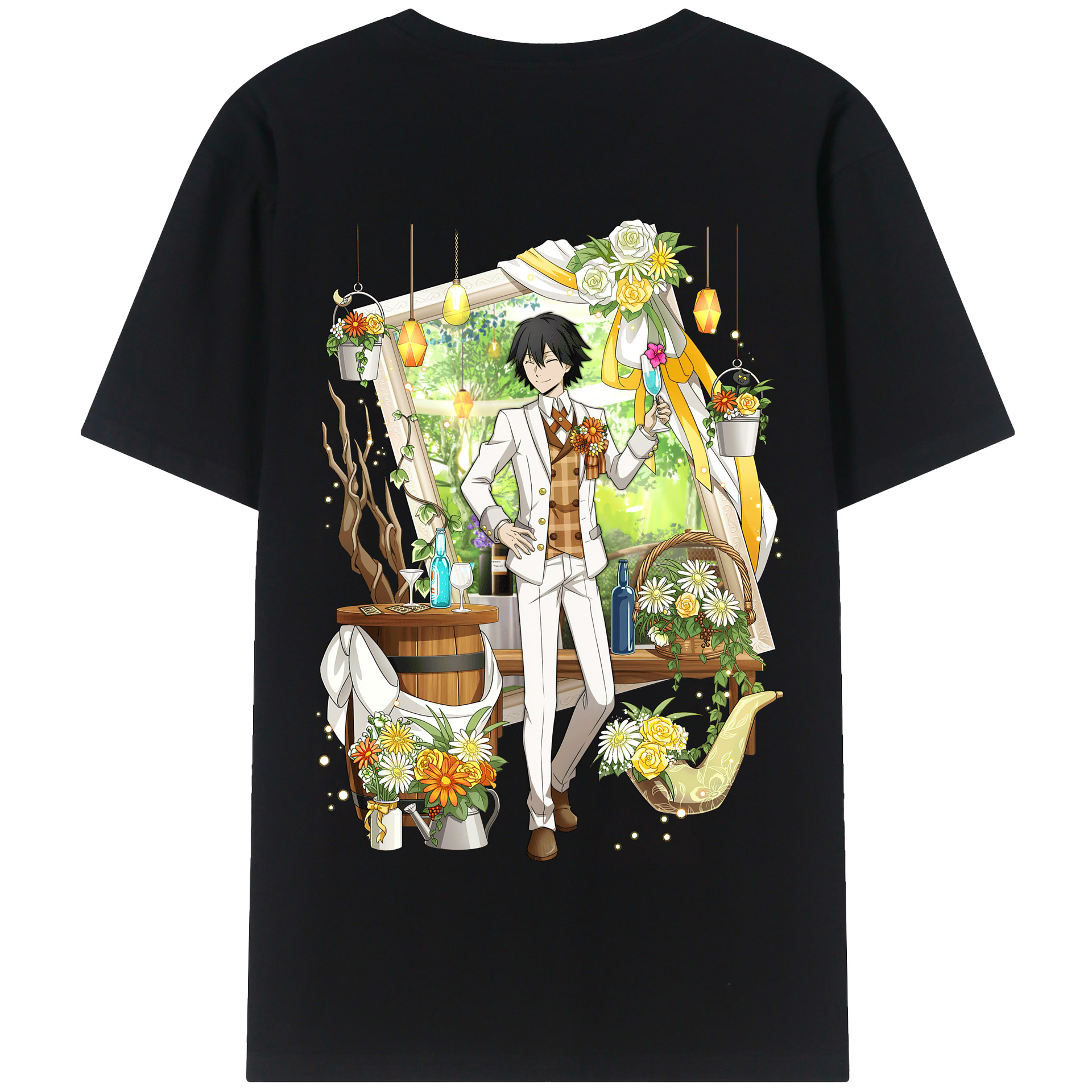 （画像用） 文豪ストレイドッグス Bungo Stray Dogs 綿100％半袖Tシャツ（背面プリント）