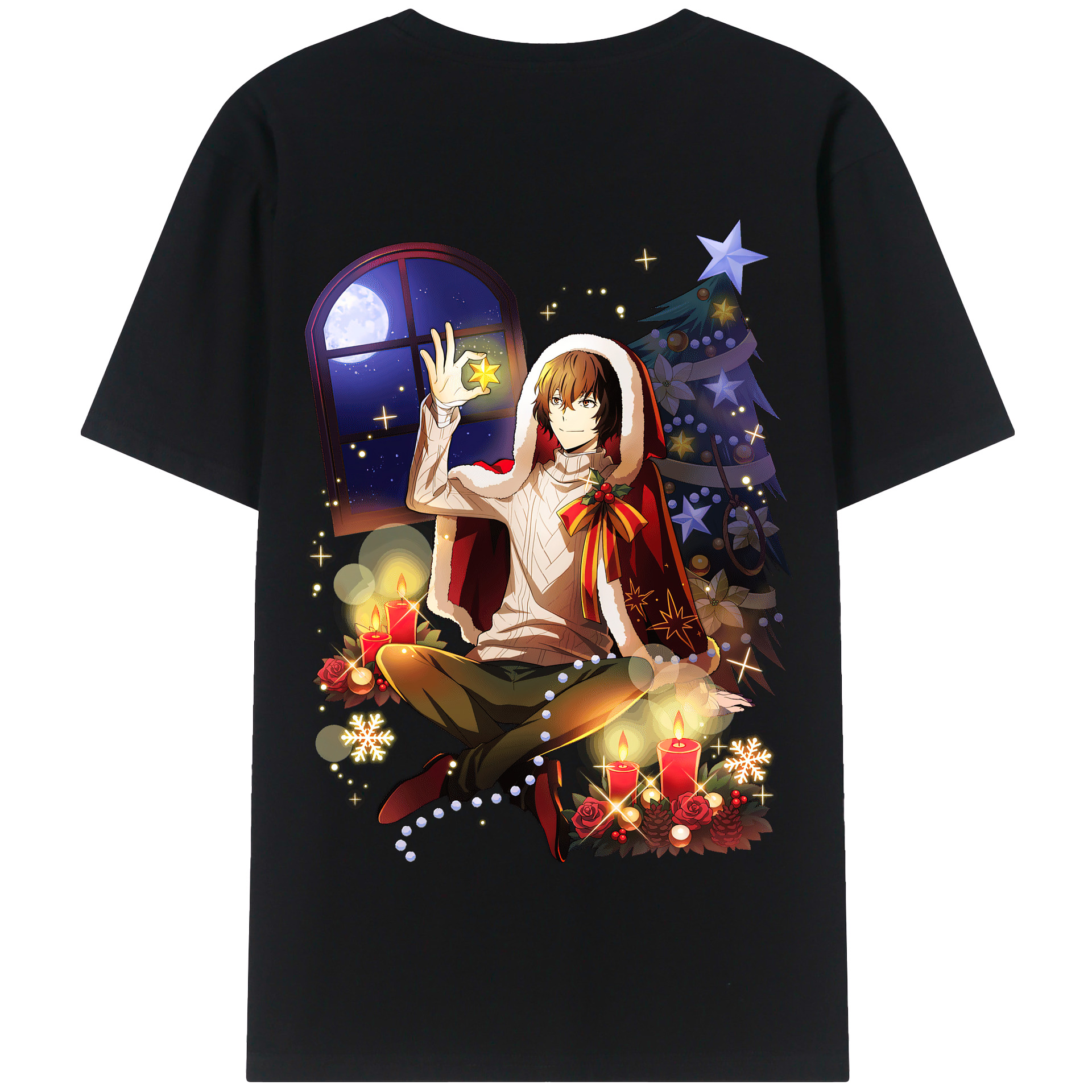 （画像用） 文豪ストレイドッグス Bungo Stray Dogs 綿100％半袖Tシャツ（背面プリント）