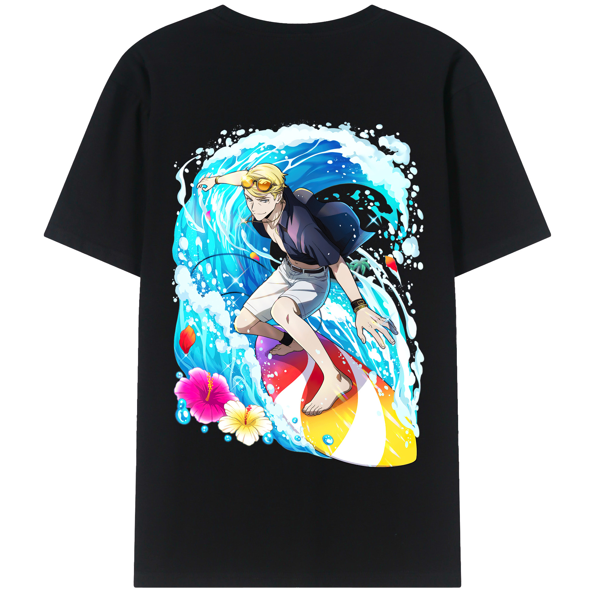 （画像用） 文豪ストレイドッグス Bungo Stray Dogs 綿100％半袖Tシャツ（背面プリント）