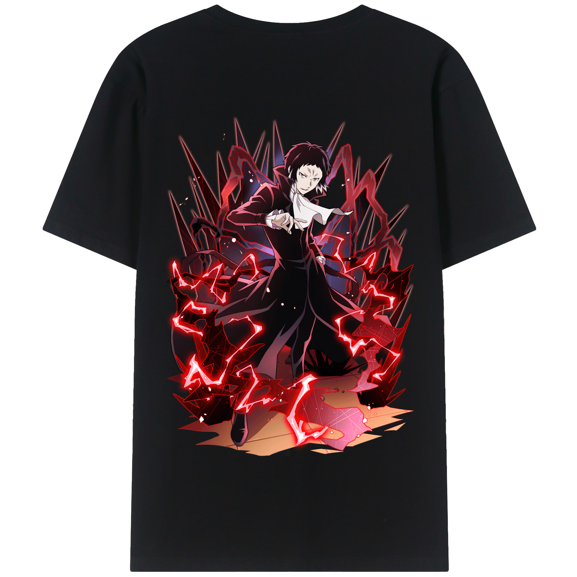（画像用） 文豪ストレイドッグス Bungo Stray Dogs 綿100％半袖Tシャツ（背面プリント）