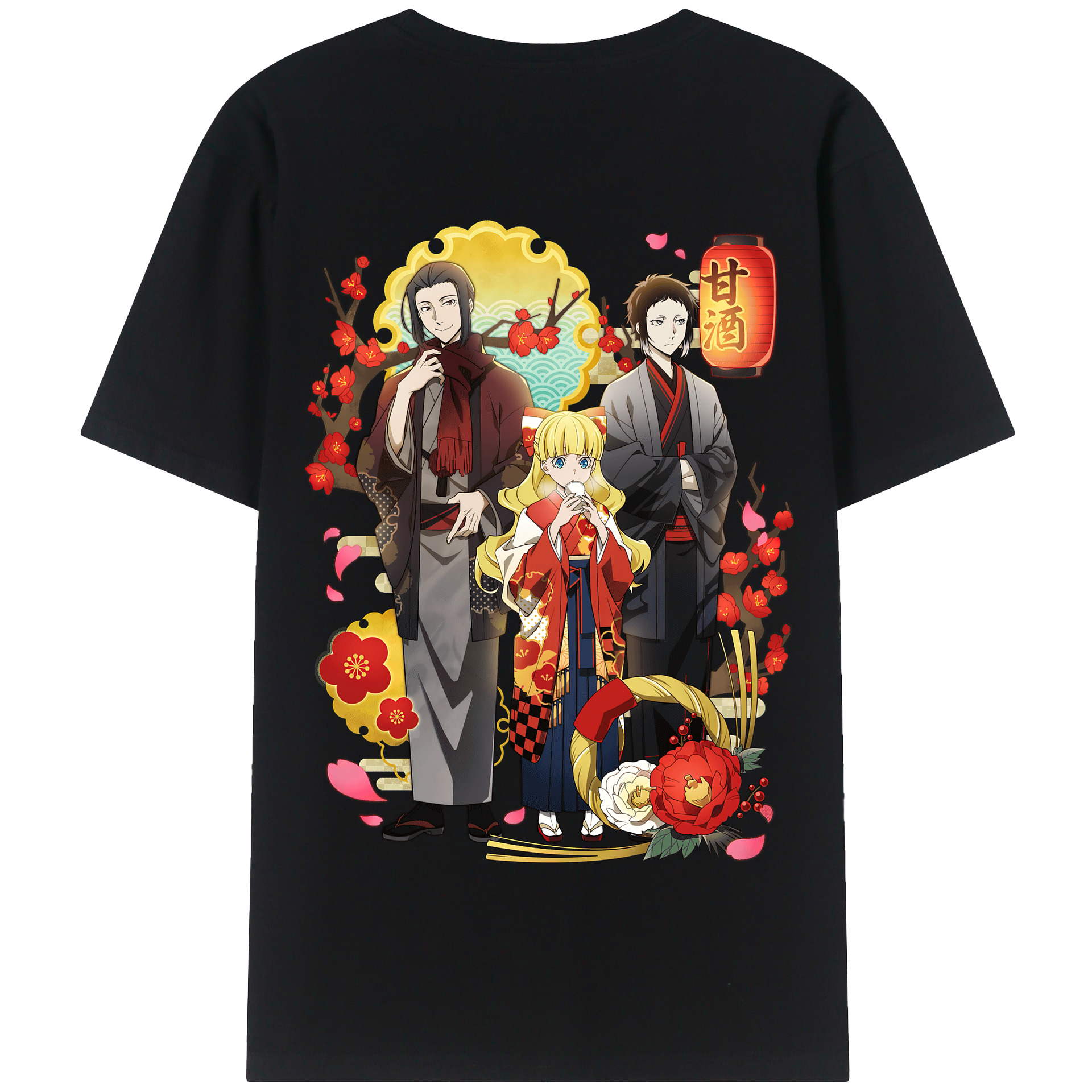 （画像用） 文豪ストレイドッグス Bungo Stray Dogs 綿100％半袖Tシャツ（背面プリント）