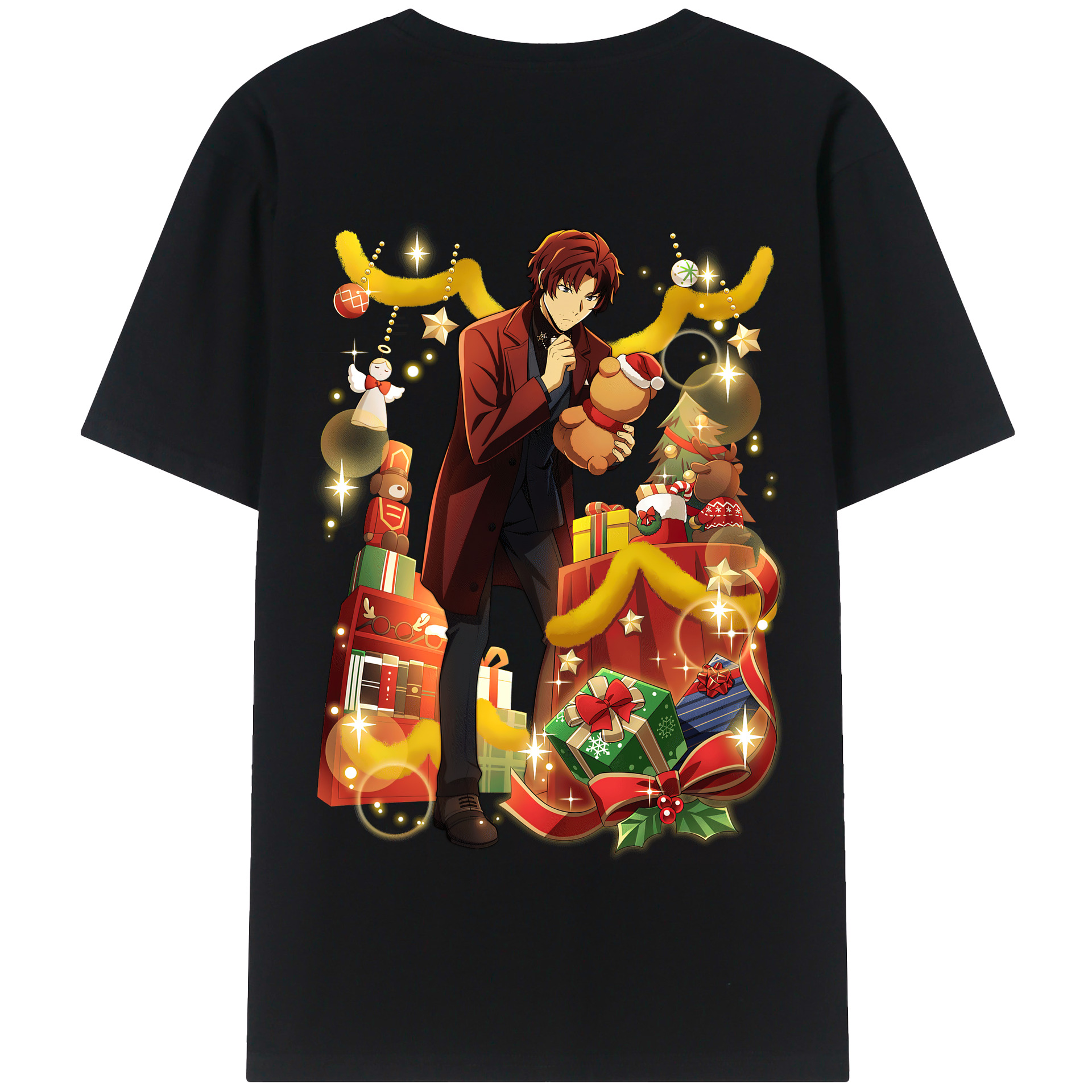 （画像用） 文豪ストレイドッグス Bungo Stray Dogs 綿100％半袖Tシャツ（背面プリント）