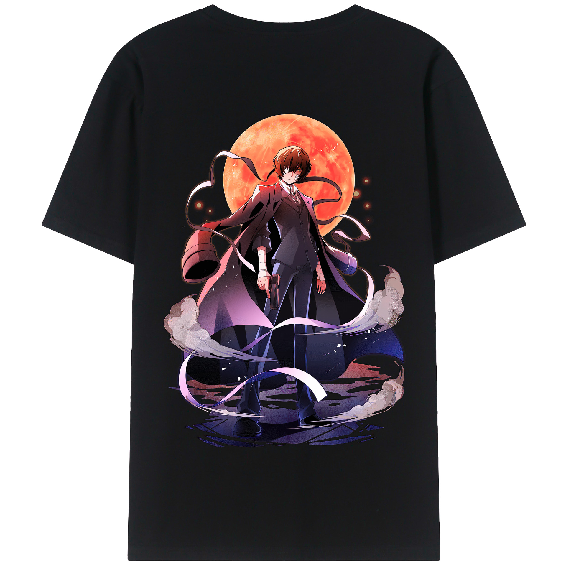 （画像用） 文豪ストレイドッグス Bungo Stray Dogs 綿100％半袖Tシャツ（背面プリント）