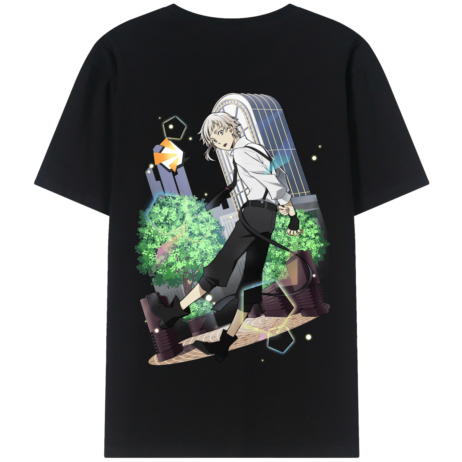 （画像用） 文豪ストレイドッグス Bungo Stray Dogs 綿100％半袖Tシャツ（背面プリント）