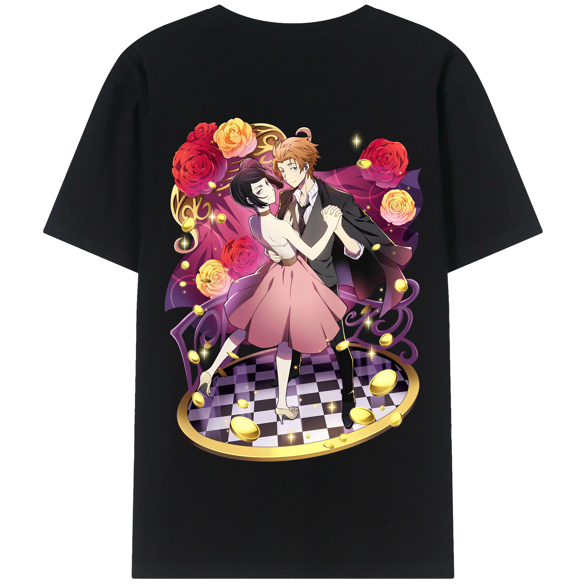 （画像用） 文豪ストレイドッグス Bungo Stray Dogs 綿100％半袖Tシャツ（背面プリント）