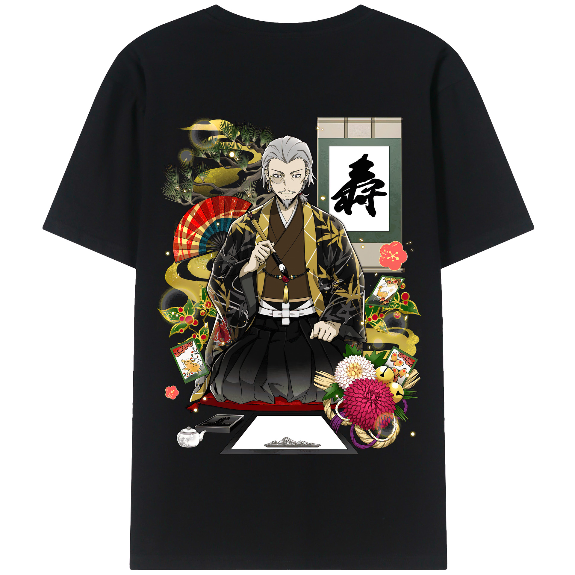 （画像用） 文豪ストレイドッグス Bungo Stray Dogs 綿100％半袖Tシャツ（背面プリント）