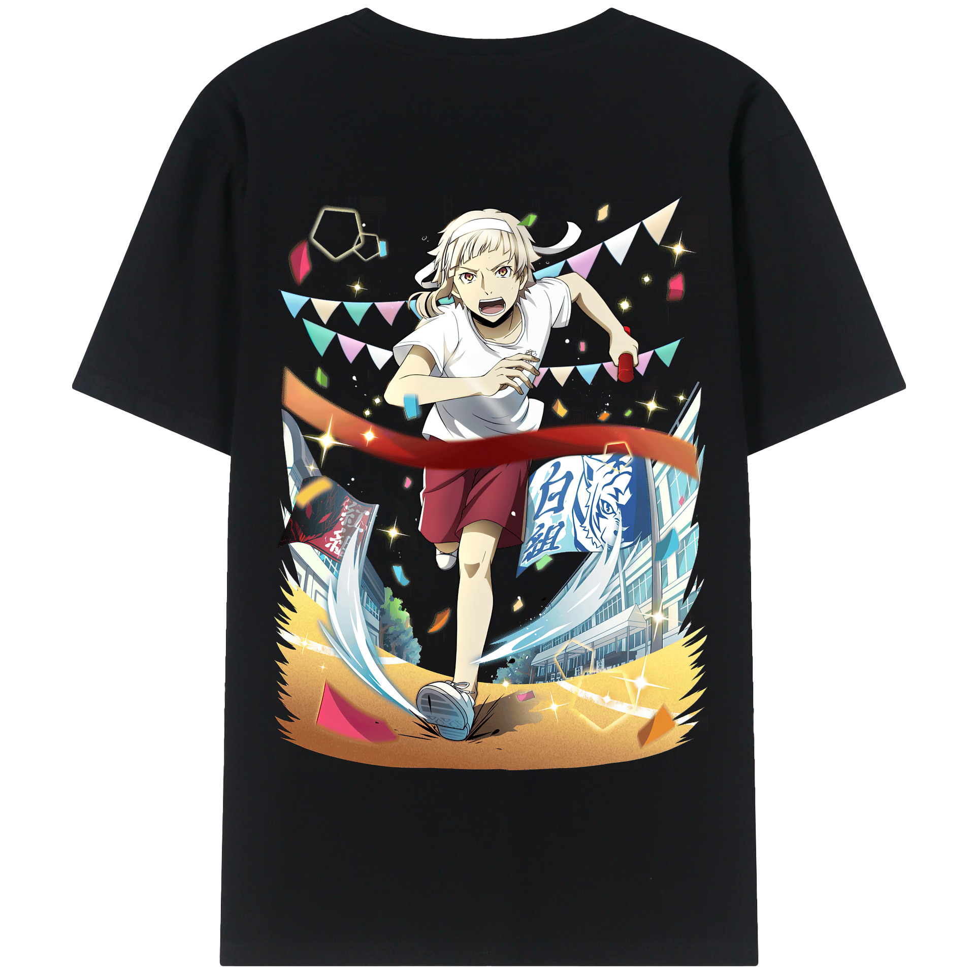 （画像用） 文豪ストレイドッグス Bungo Stray Dogs 綿100％半袖Tシャツ（背面プリント）