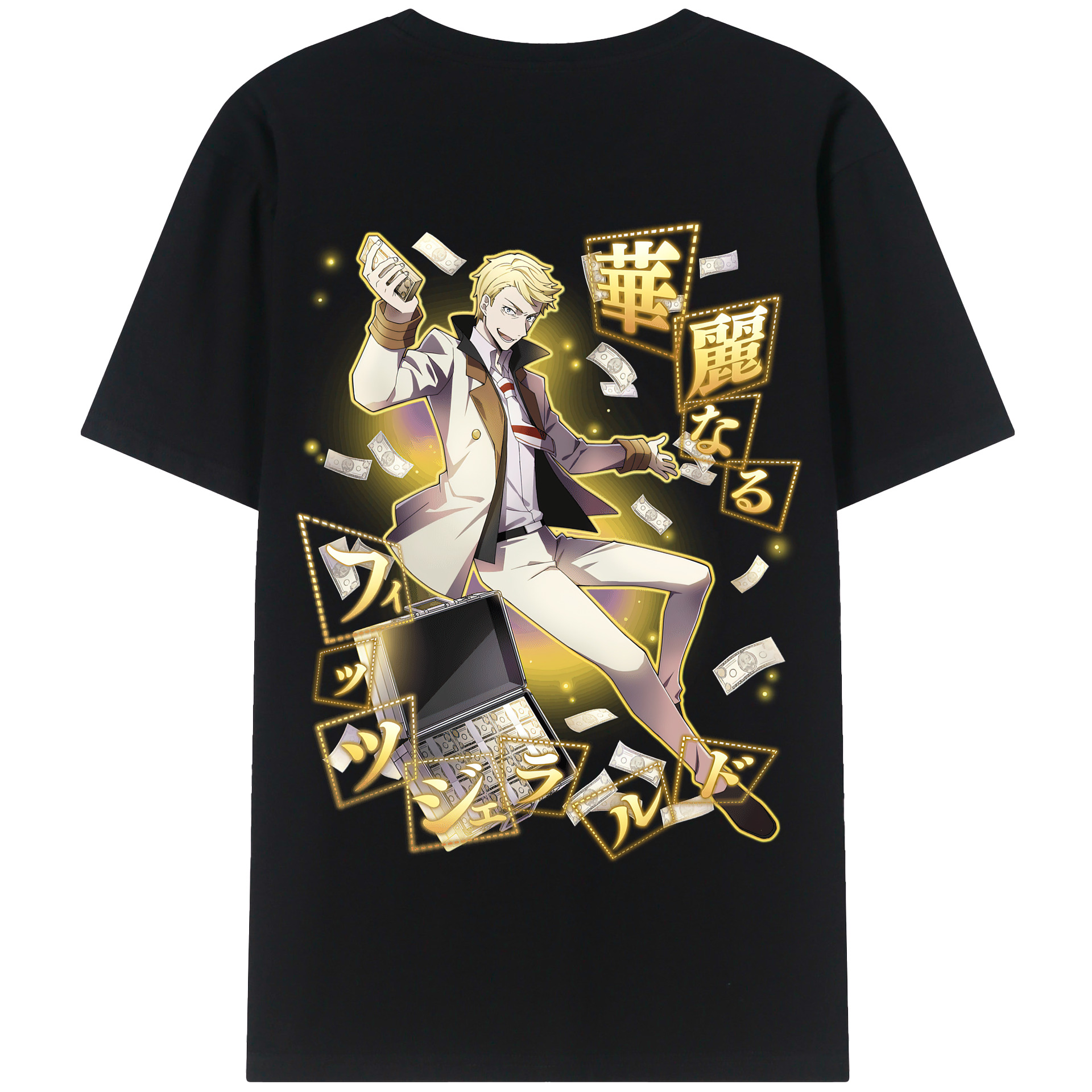 （画像用） 文豪ストレイドッグス Bungo Stray Dogs 綿100％半袖Tシャツ（背面プリント）