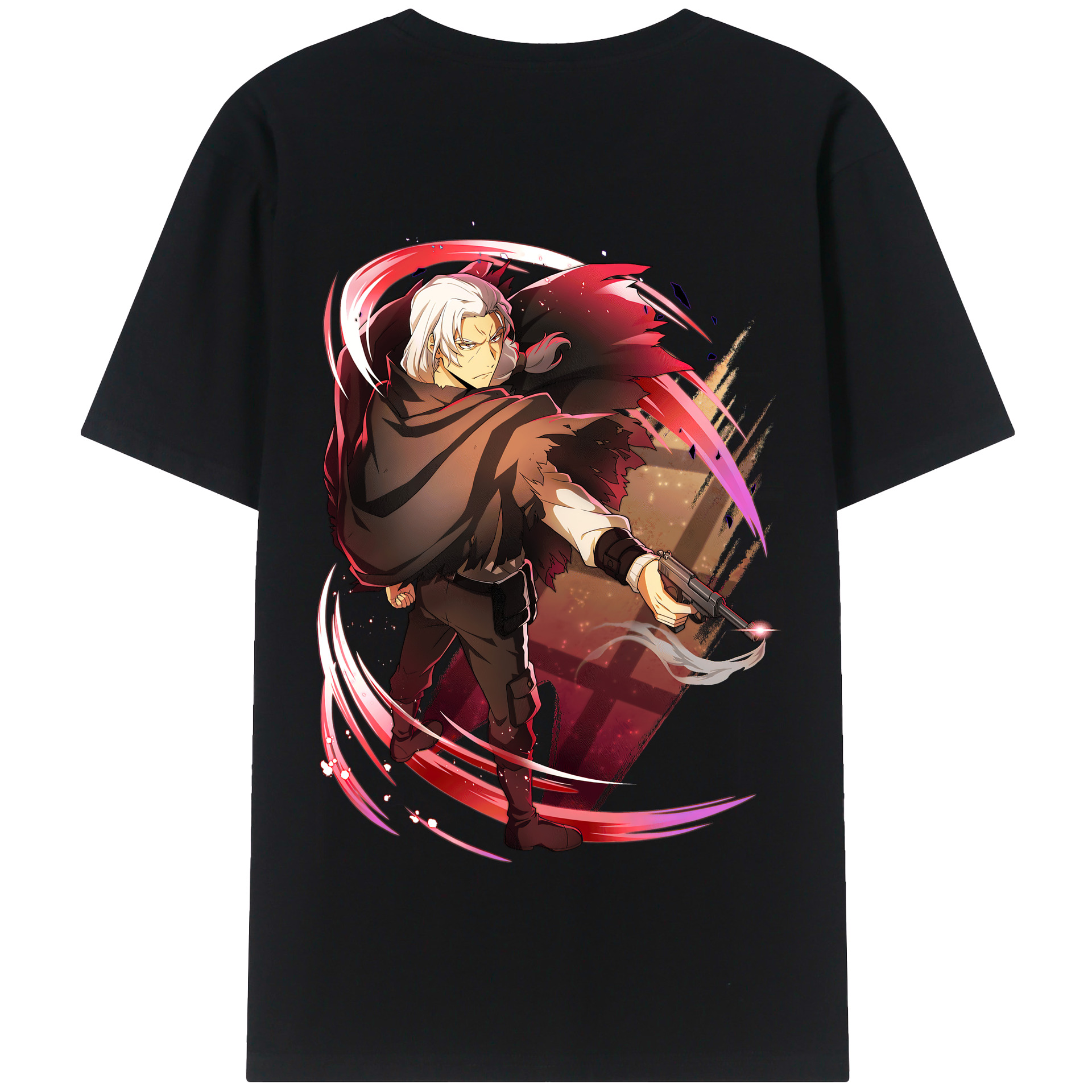 （画像用） 文豪ストレイドッグス Bungo Stray Dogs 綿100％半袖Tシャツ（背面プリント）