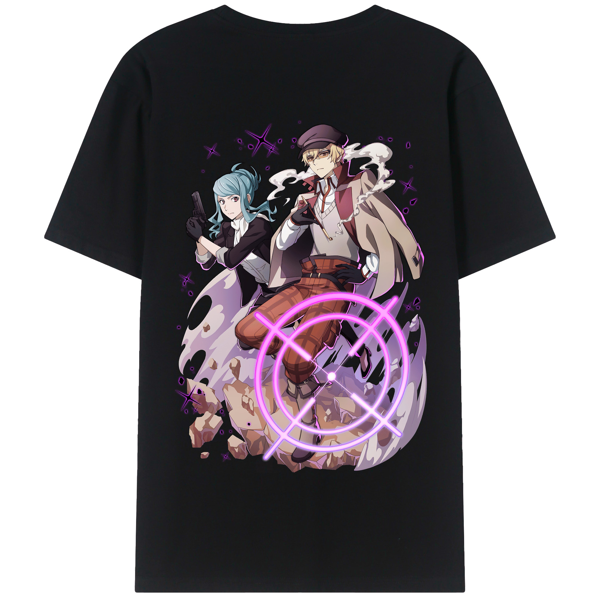 （画像用） 文豪ストレイドッグス Bungo Stray Dogs 綿100％半袖Tシャツ（背面プリント）