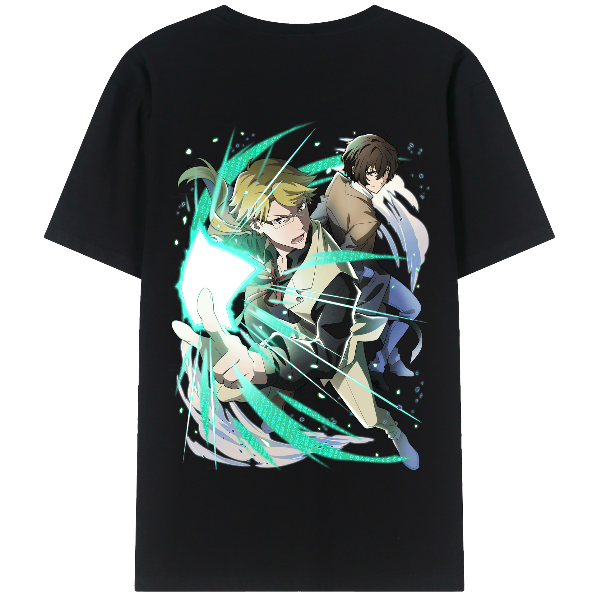 （画像用） 文豪ストレイドッグス Bungo Stray Dogs 綿100％半袖Tシャツ（背面プリント）