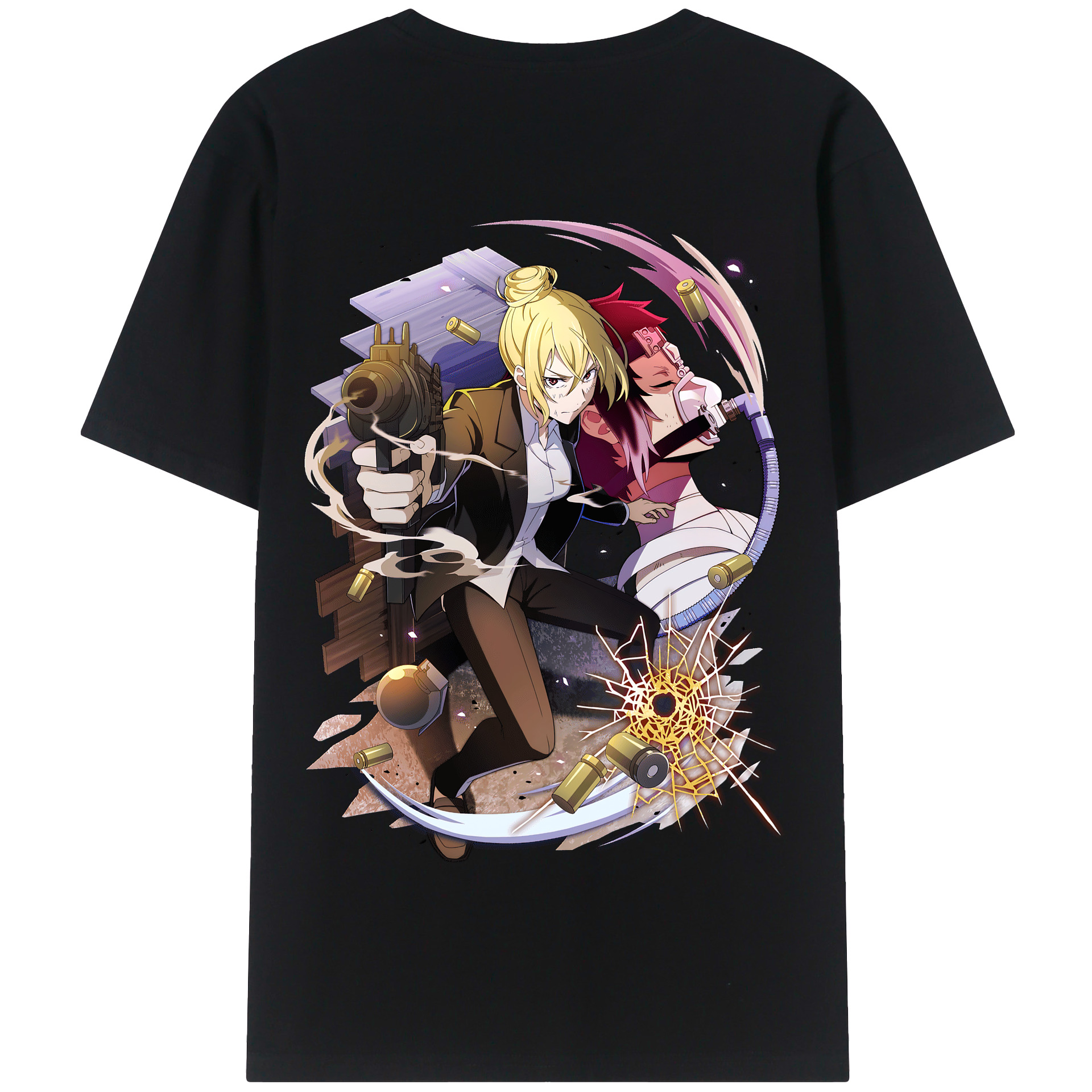 （画像用） 文豪ストレイドッグス Bungo Stray Dogs 綿100％半袖Tシャツ（背面プリント）