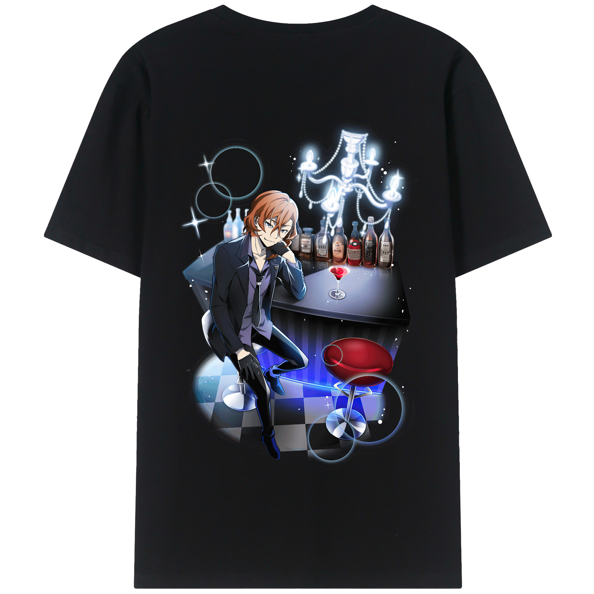 （画像用） 文豪ストレイドッグス Bungo Stray Dogs 綿100％半袖Tシャツ（背面プリント）