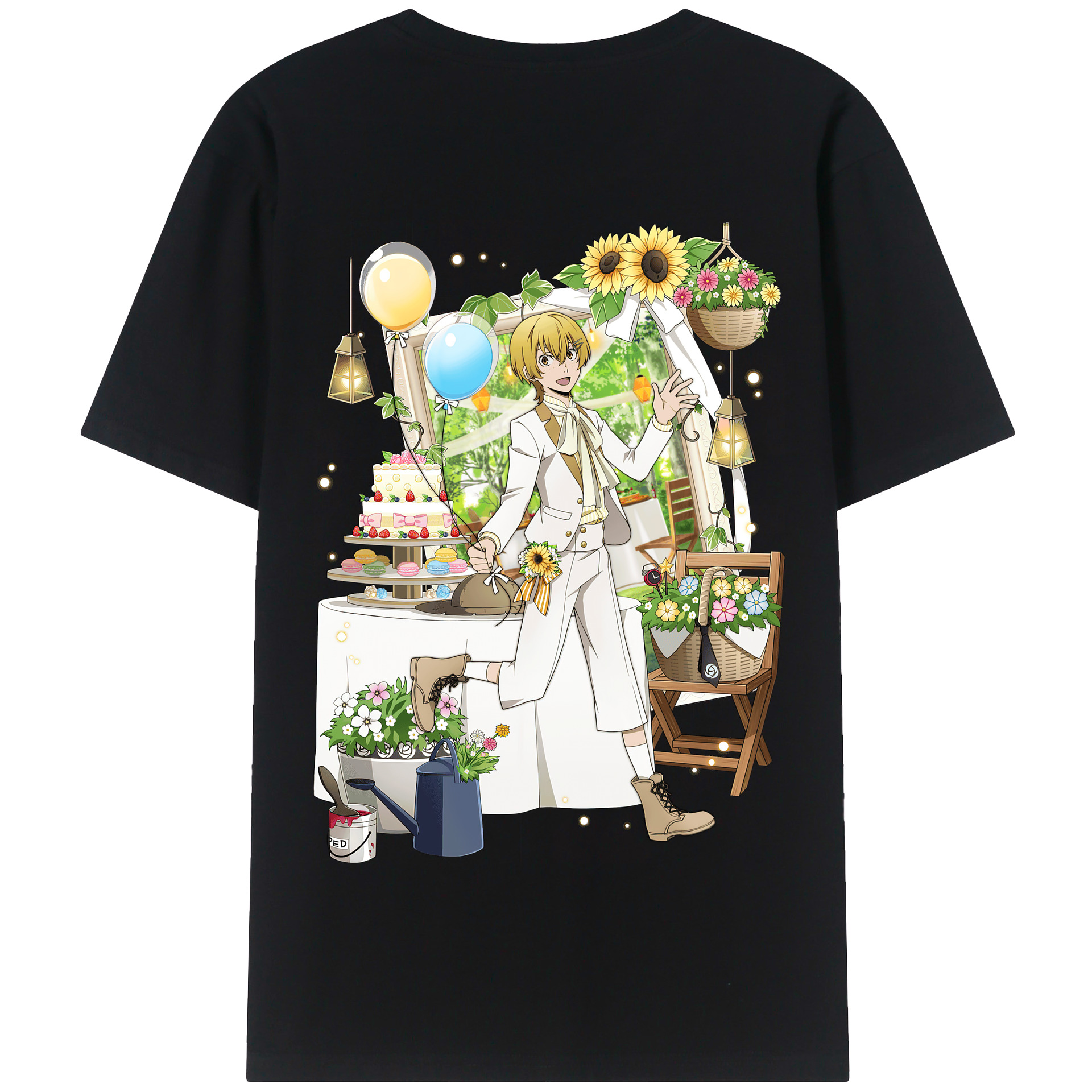 （画像用） 文豪ストレイドッグス Bungo Stray Dogs 綿100％半袖Tシャツ（背面プリント）