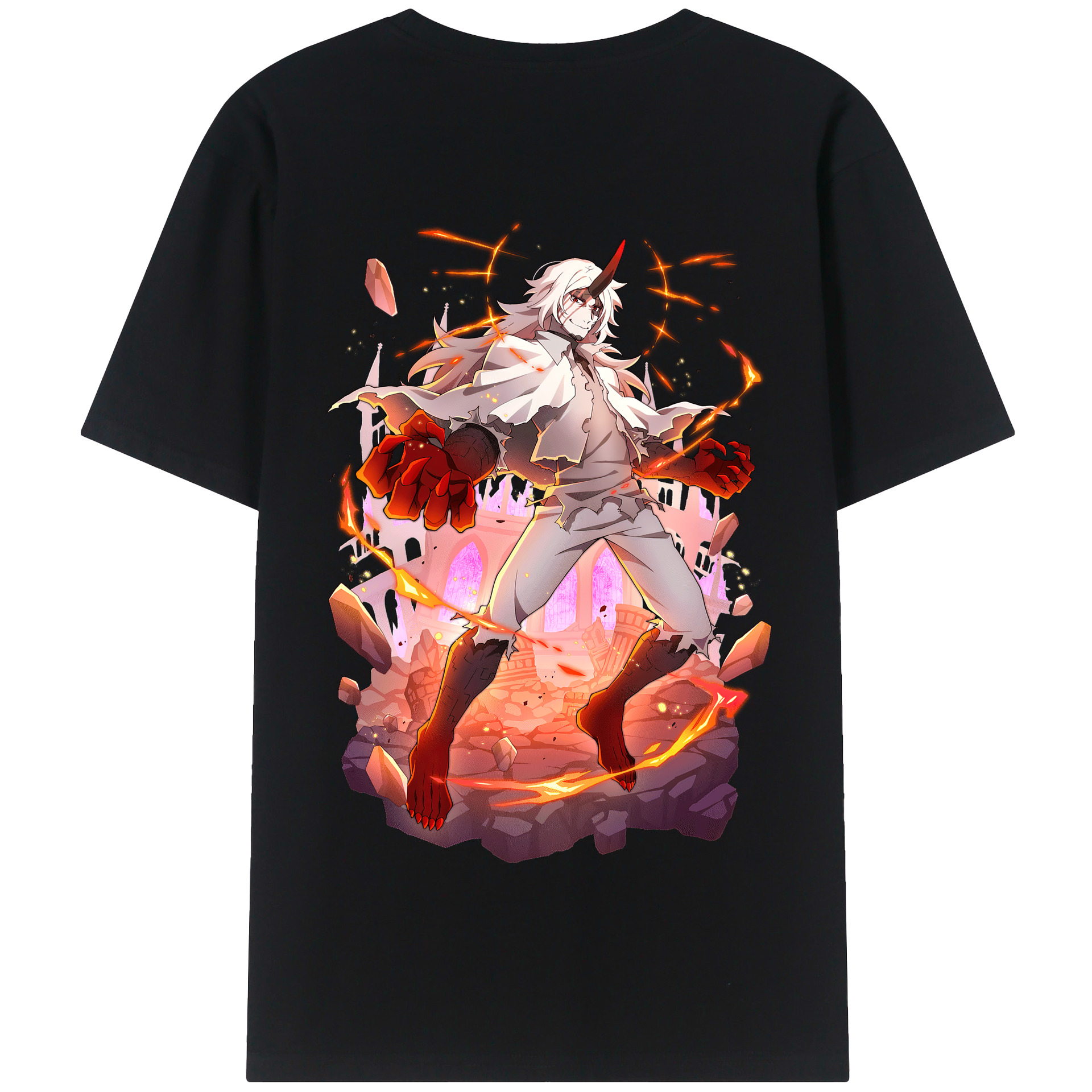 （画像用） 文豪ストレイドッグス Bungo Stray Dogs 綿100％半袖Tシャツ（背面プリント）
