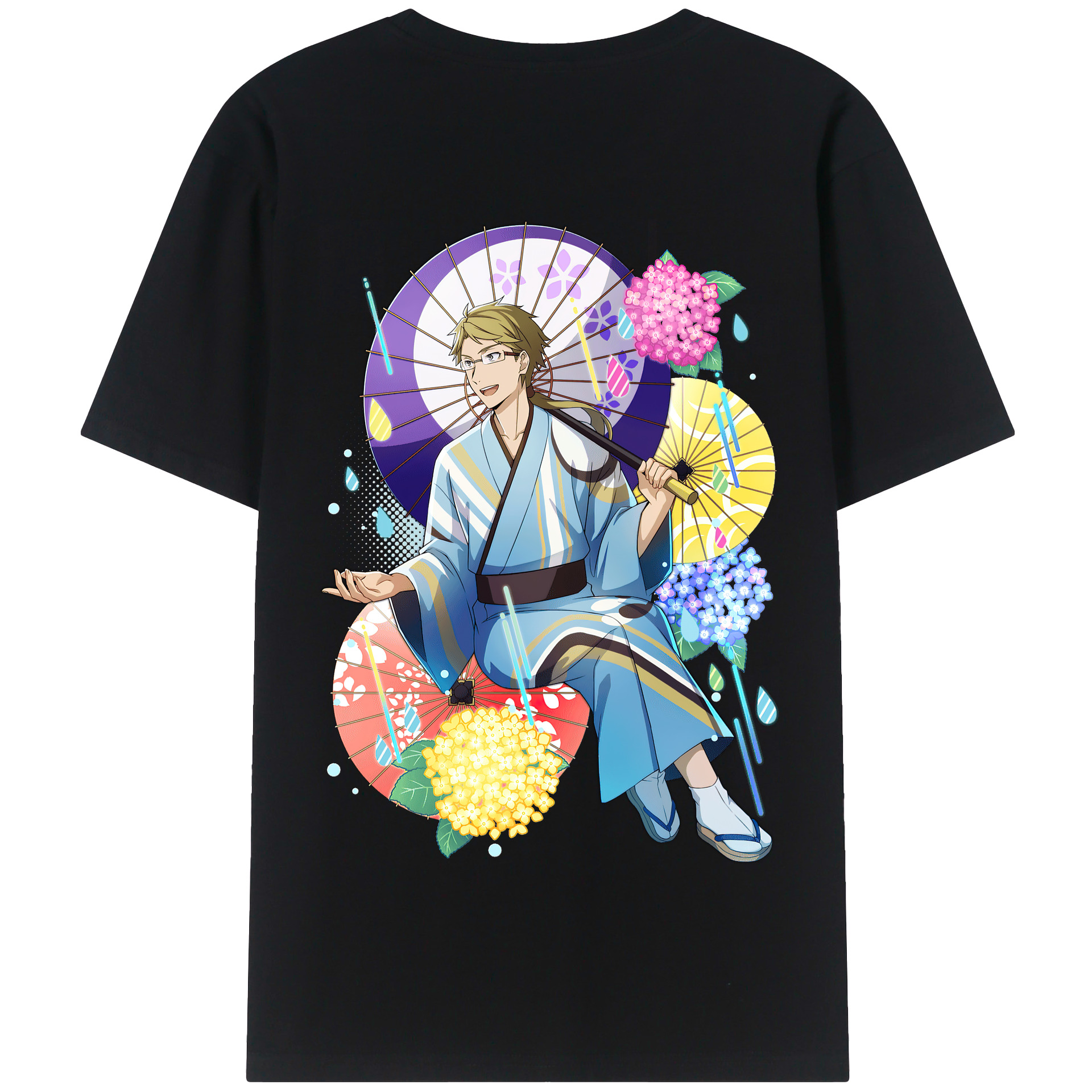 （画像用） 文豪ストレイドッグス Bungo Stray Dogs 綿100％半袖Tシャツ（背面プリント）