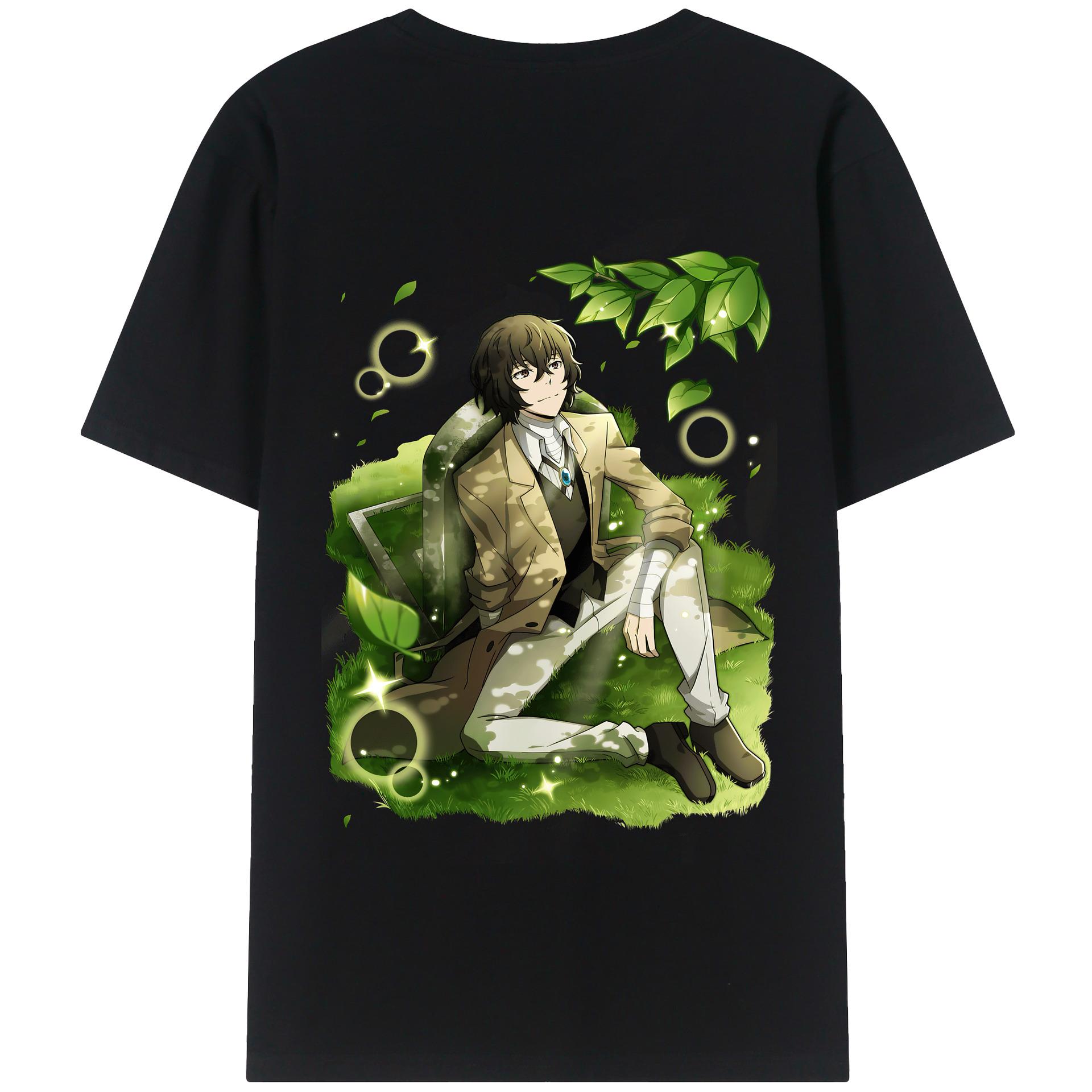 （画像用） 文豪ストレイドッグス Bungo Stray Dogs 綿100％半袖Tシャツ（背面プリント）