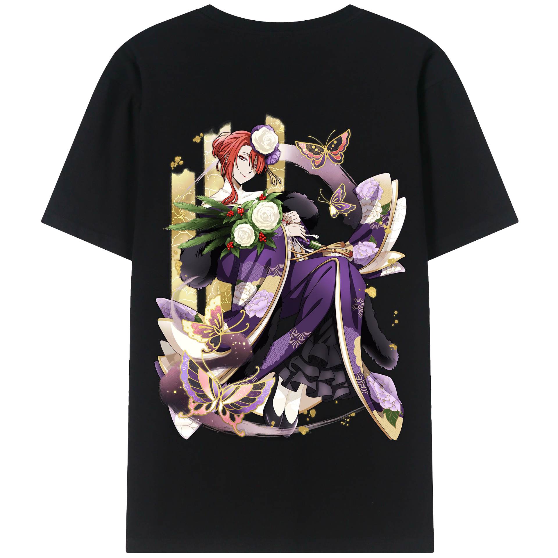 （画像用） 文豪ストレイドッグス Bungo Stray Dogs 綿100％半袖Tシャツ（背面プリント）