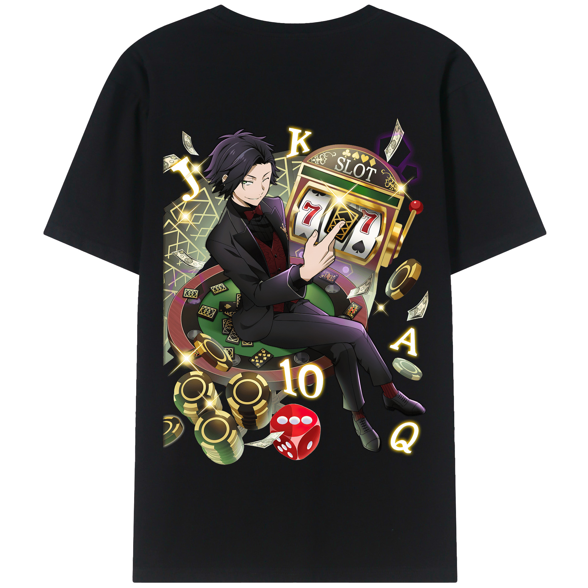 （画像用） 文豪ストレイドッグス Bungo Stray Dogs 綿100％半袖Tシャツ（背面プリント）