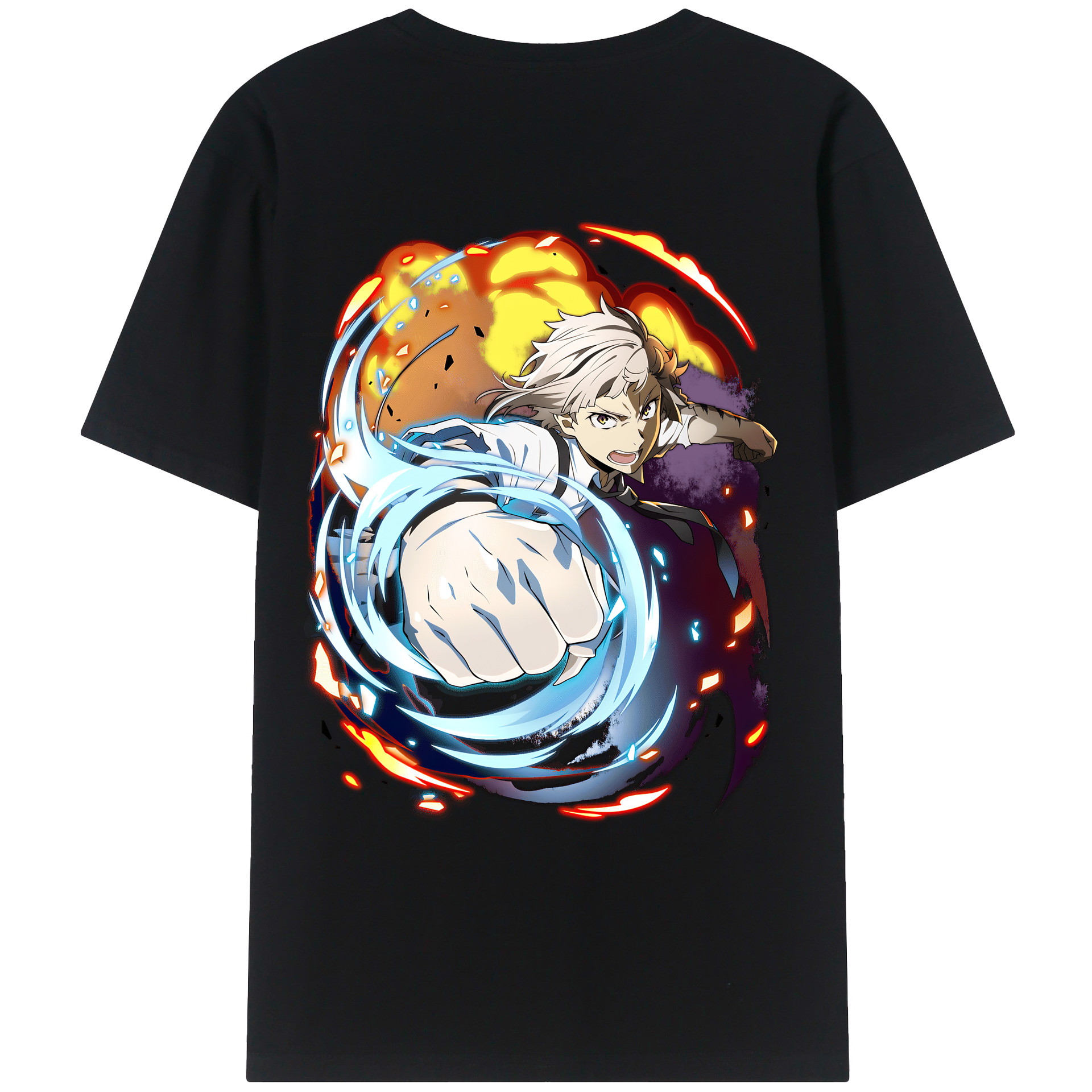 （画像用） 文豪ストレイドッグス Bungo Stray Dogs 綿100％半袖Tシャツ（背面プリント）