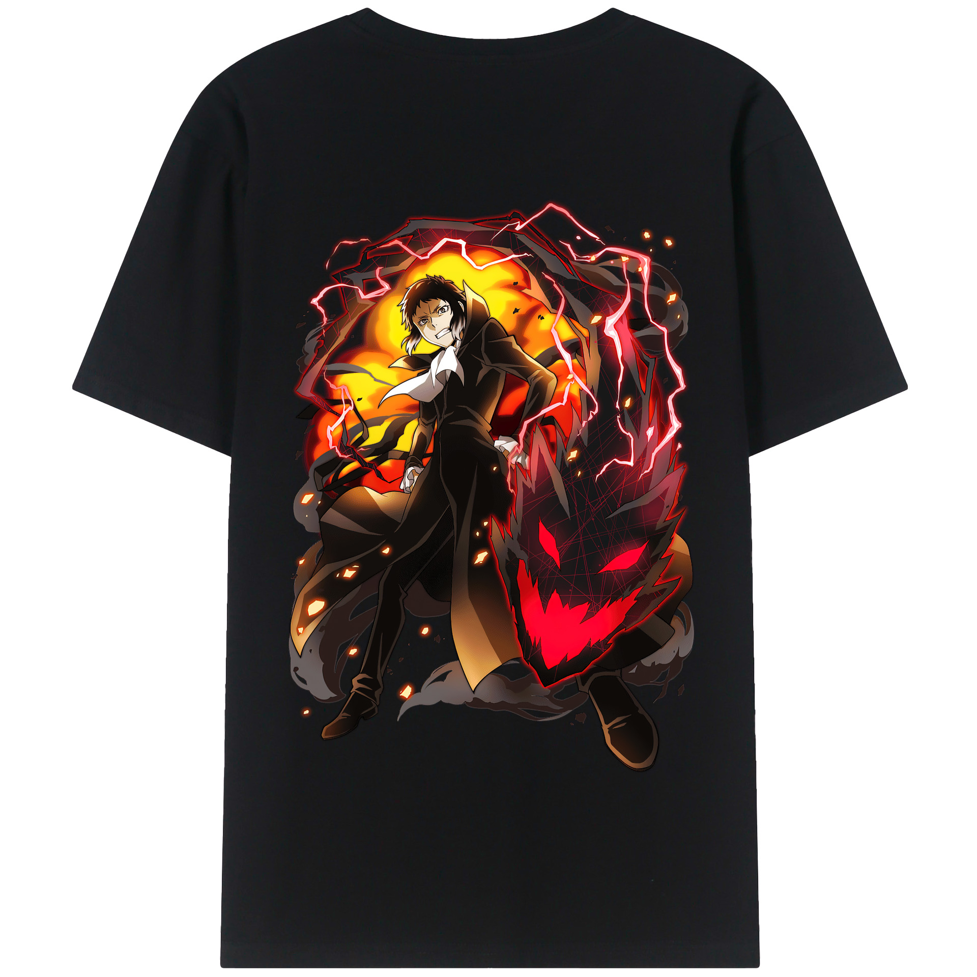 （画像用） 文豪ストレイドッグス Bungo Stray Dogs 綿100％半袖Tシャツ（背面プリント）