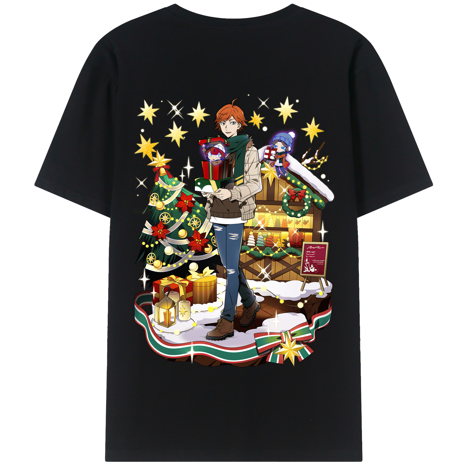 （画像用） 文豪ストレイドッグス Bungo Stray Dogs 綿100％半袖Tシャツ（背面プリント）