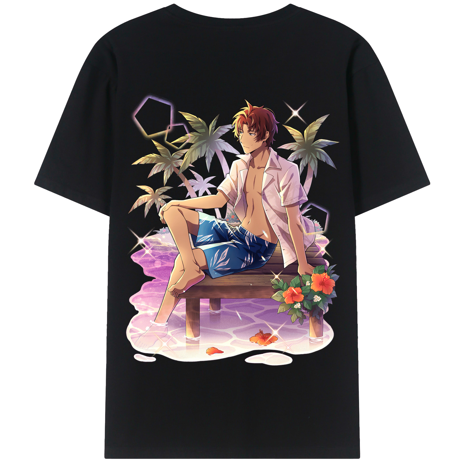 （画像用） 文豪ストレイドッグス Bungo Stray Dogs 綿100％半袖Tシャツ（背面プリント）