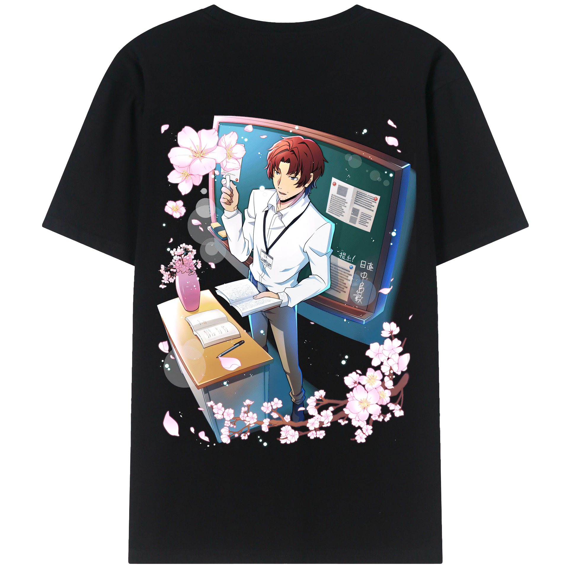 （画像用） 文豪ストレイドッグス Bungo Stray Dogs 綿100％半袖Tシャツ（背面プリント）