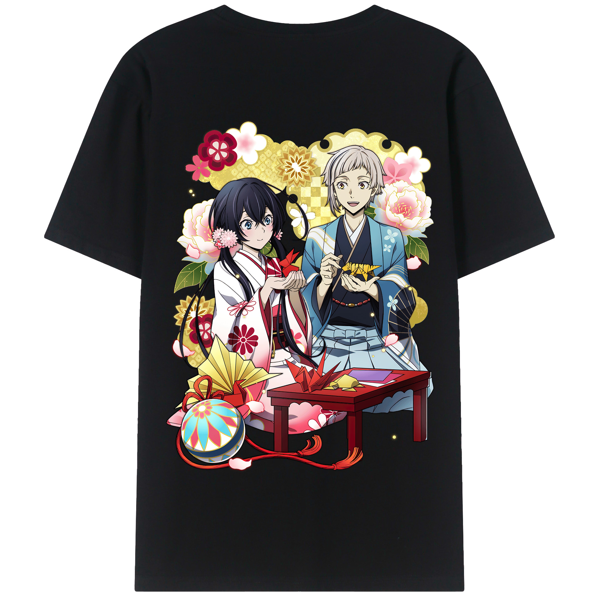 （画像用） 文豪ストレイドッグス Bungo Stray Dogs 綿100％半袖Tシャツ（背面プリント）