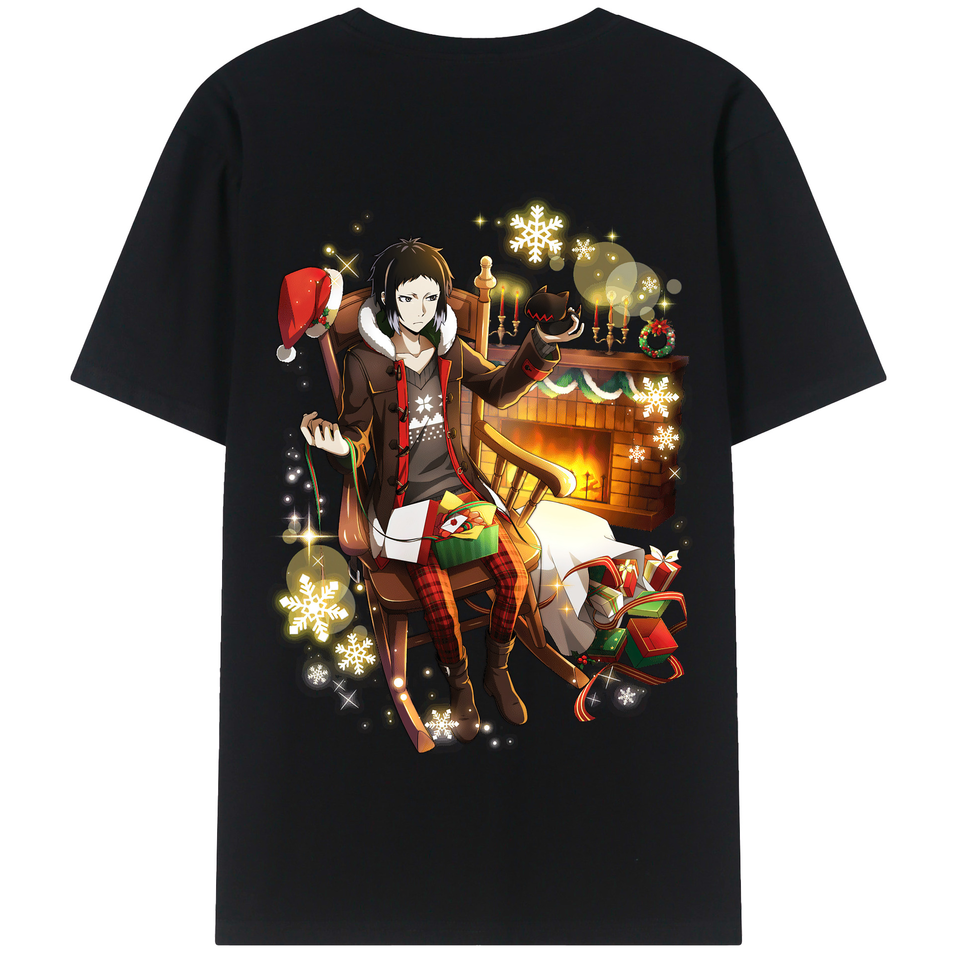 （画像用） 文豪ストレイドッグス Bungo Stray Dogs 綿100％半袖Tシャツ（背面プリント）