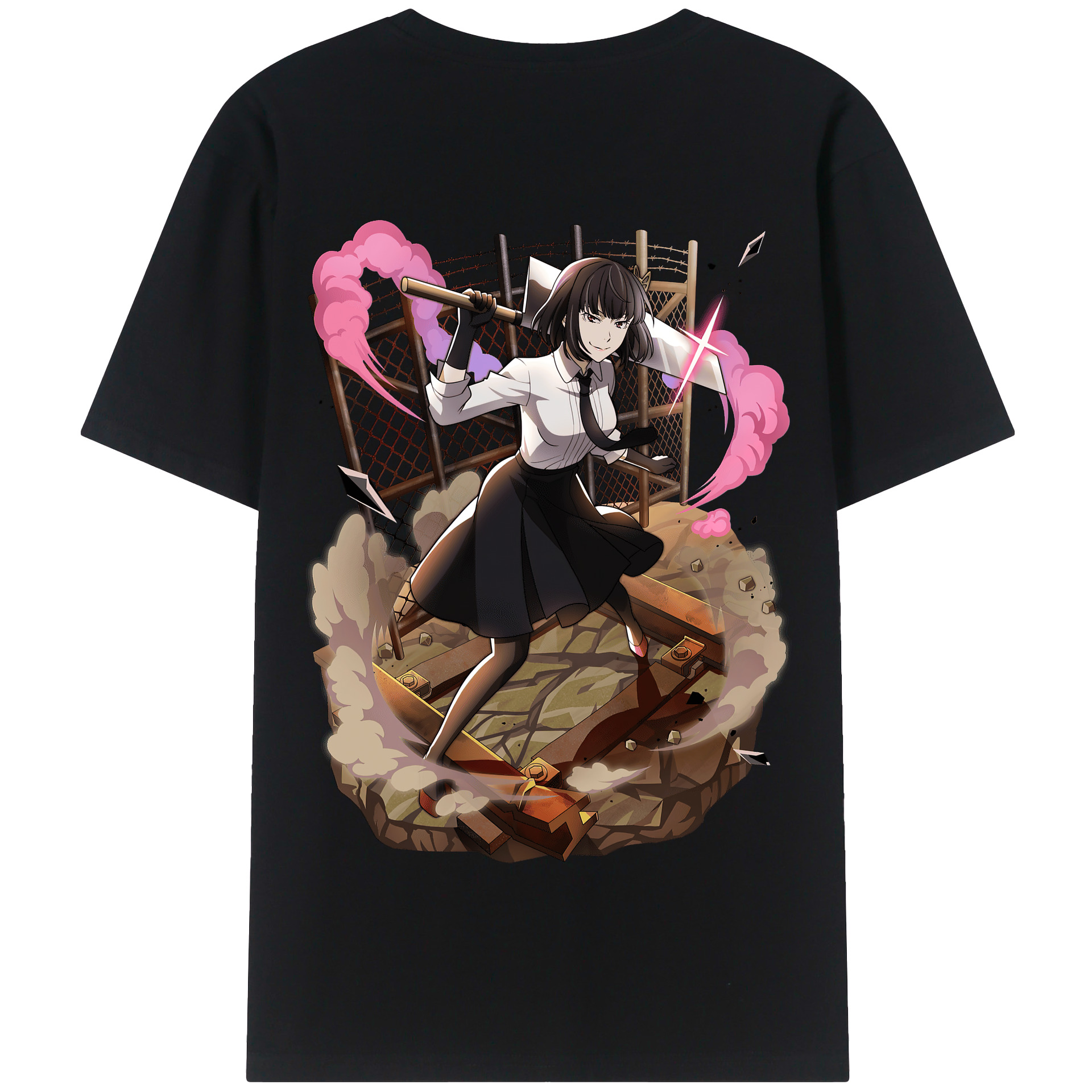 （画像用） 文豪ストレイドッグス Bungo Stray Dogs 綿100％半袖Tシャツ（背面プリント）