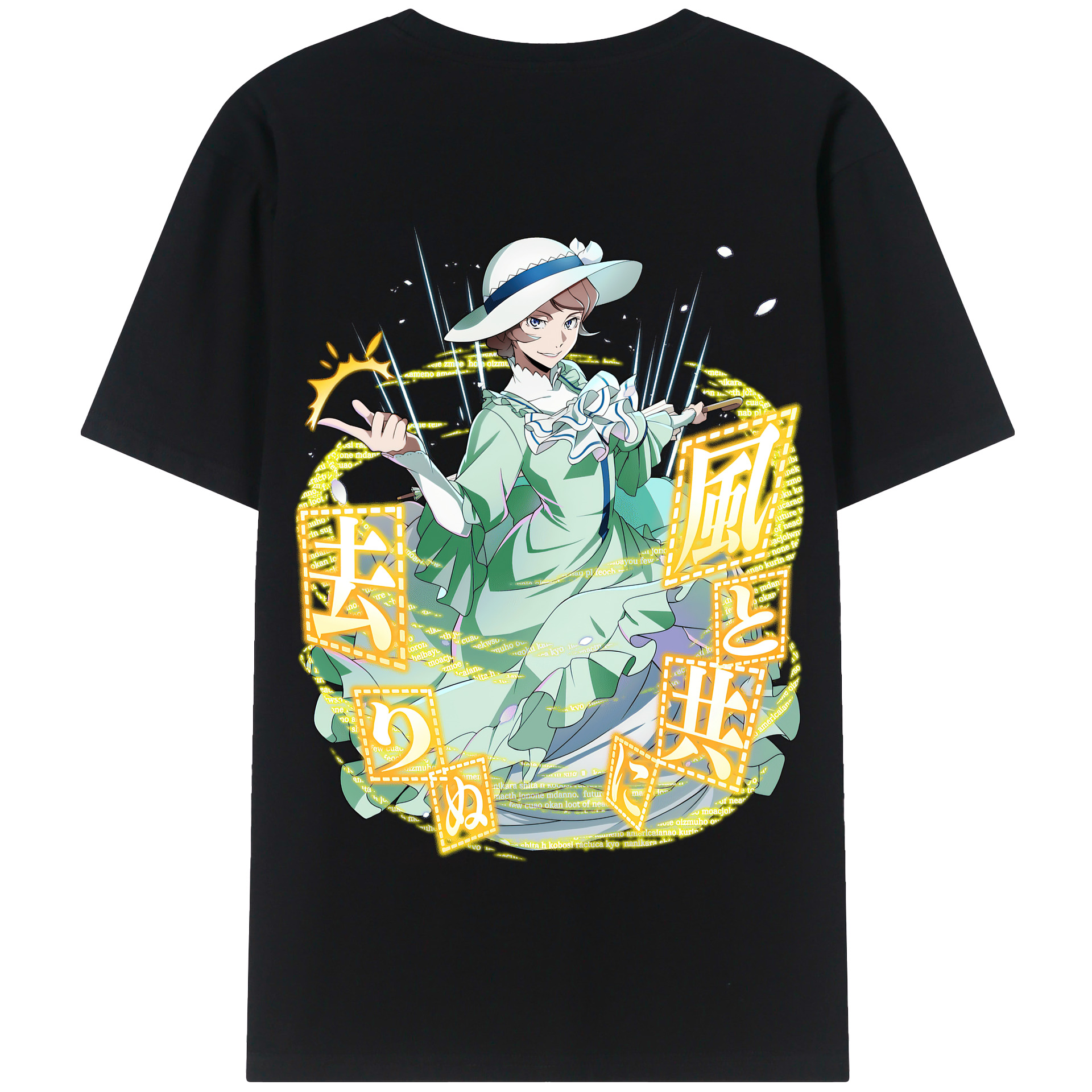 （画像用） 文豪ストレイドッグス Bungo Stray Dogs 綿100％半袖Tシャツ（背面プリント）