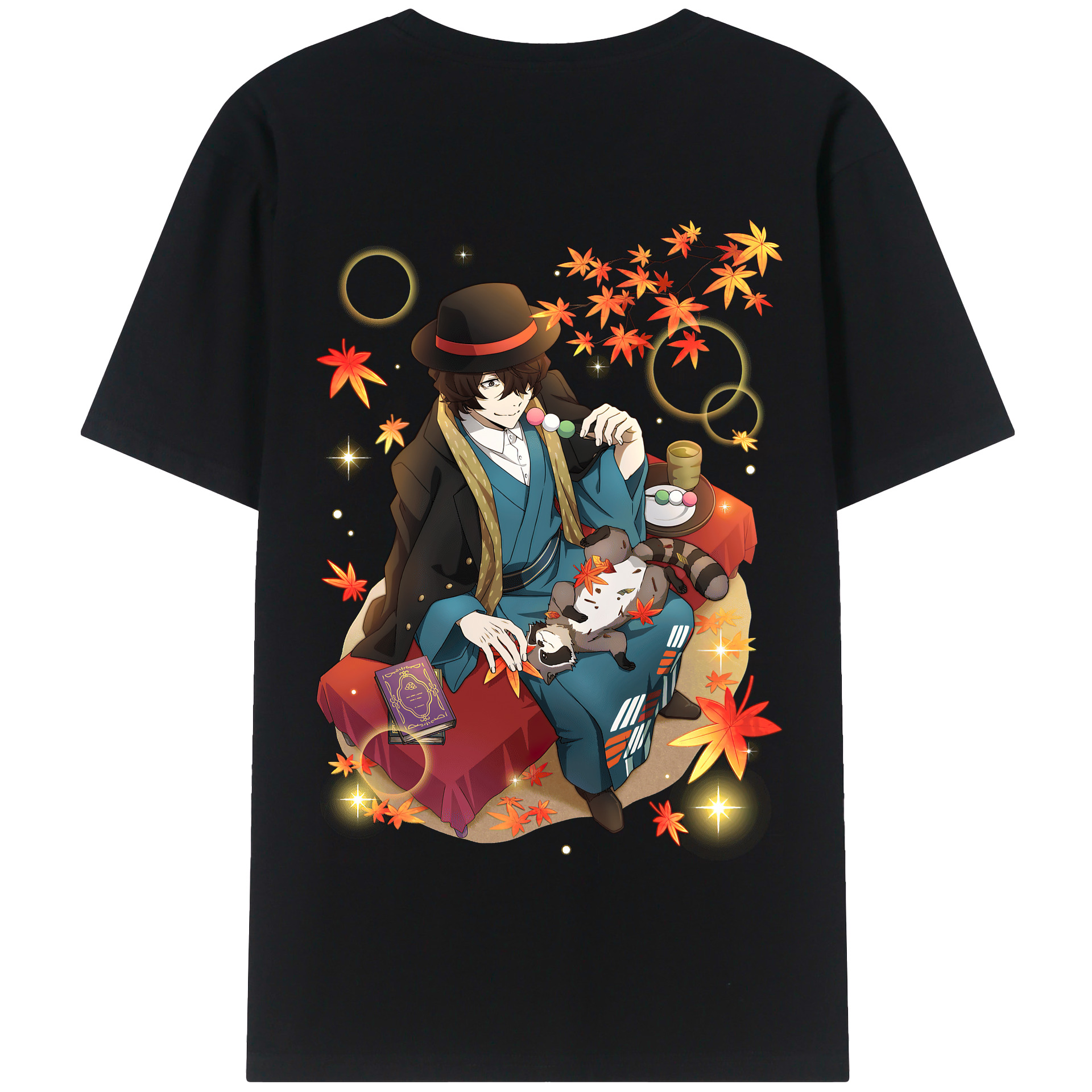 （画像用） 文豪ストレイドッグス Bungo Stray Dogs 綿100％半袖Tシャツ（背面プリント）