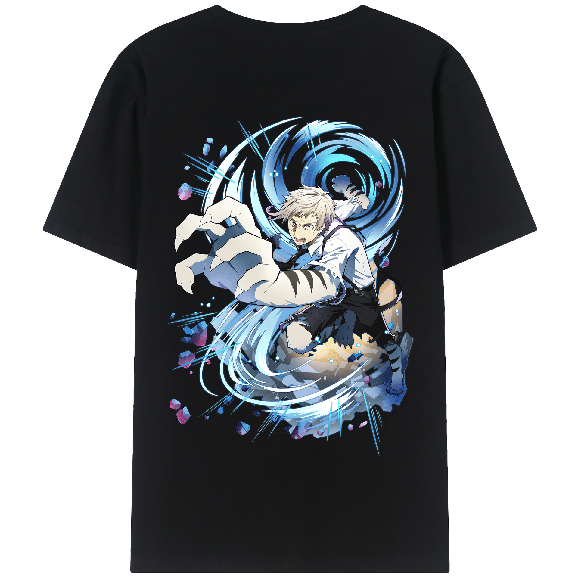 （画像用） 文豪ストレイドッグス Bungo Stray Dogs 綿100％半袖Tシャツ（背面プリント）