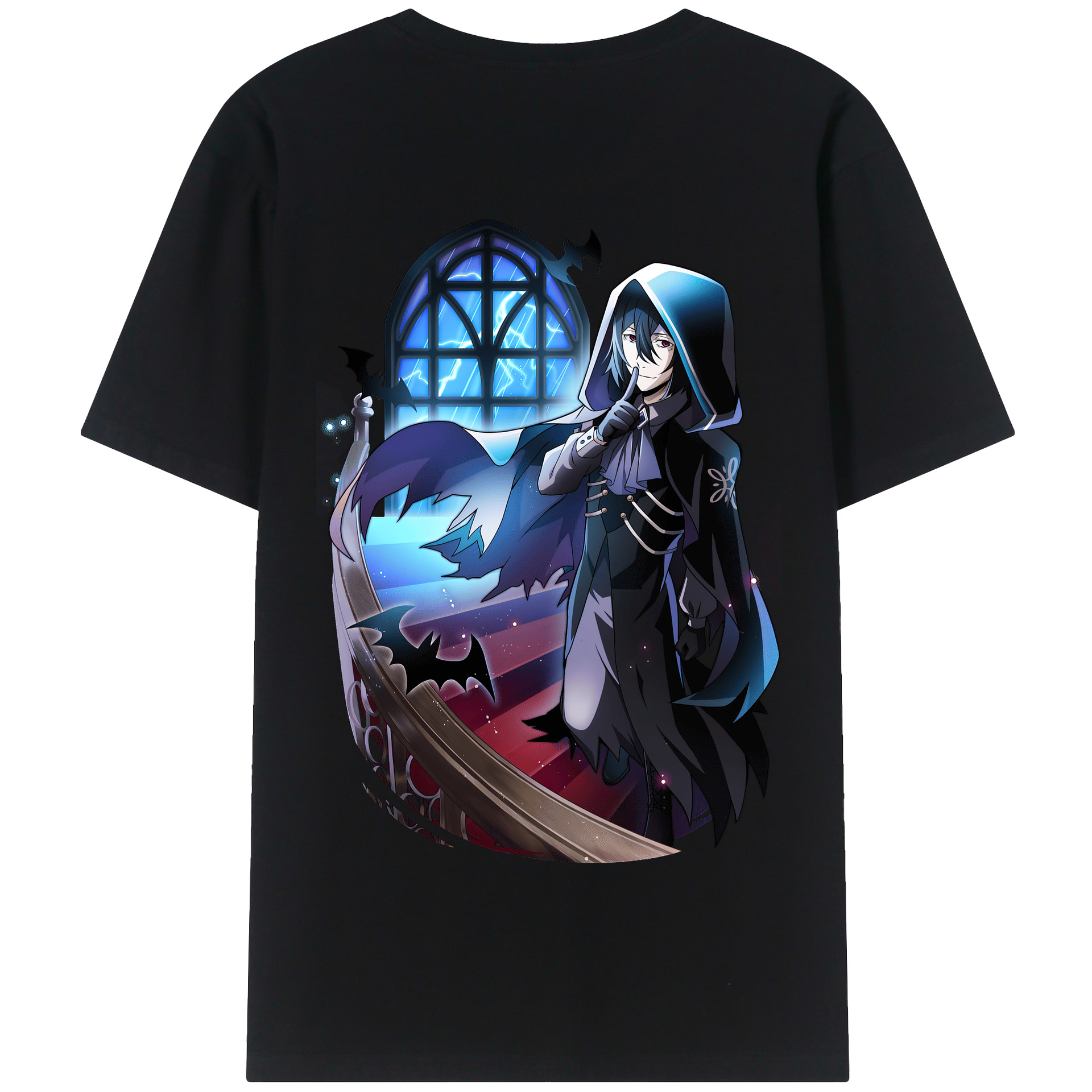 （画像用） 文豪ストレイドッグス Bungo Stray Dogs 綿100％半袖Tシャツ（背面プリント）