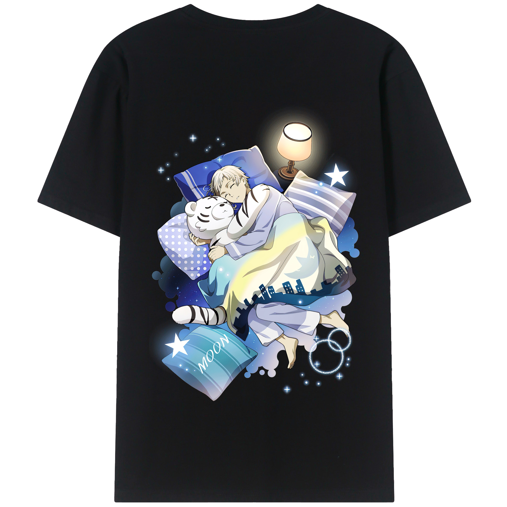 （画像用） 文豪ストレイドッグス Bungo Stray Dogs 綿100％半袖Tシャツ（背面プリント）