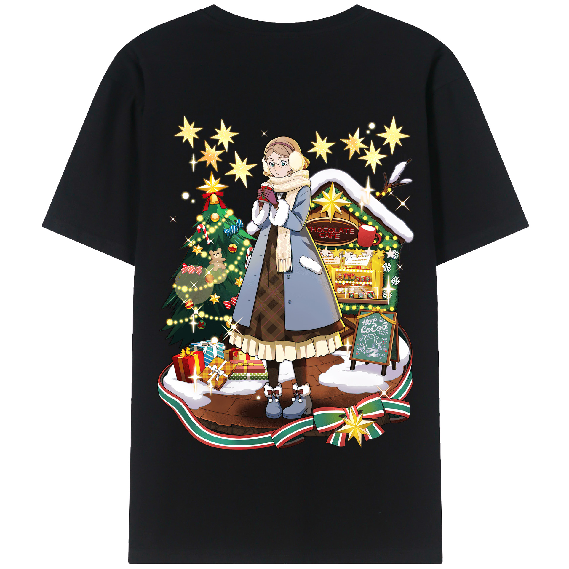 （画像用） 文豪ストレイドッグス Bungo Stray Dogs 綿100％半袖Tシャツ（背面プリント）