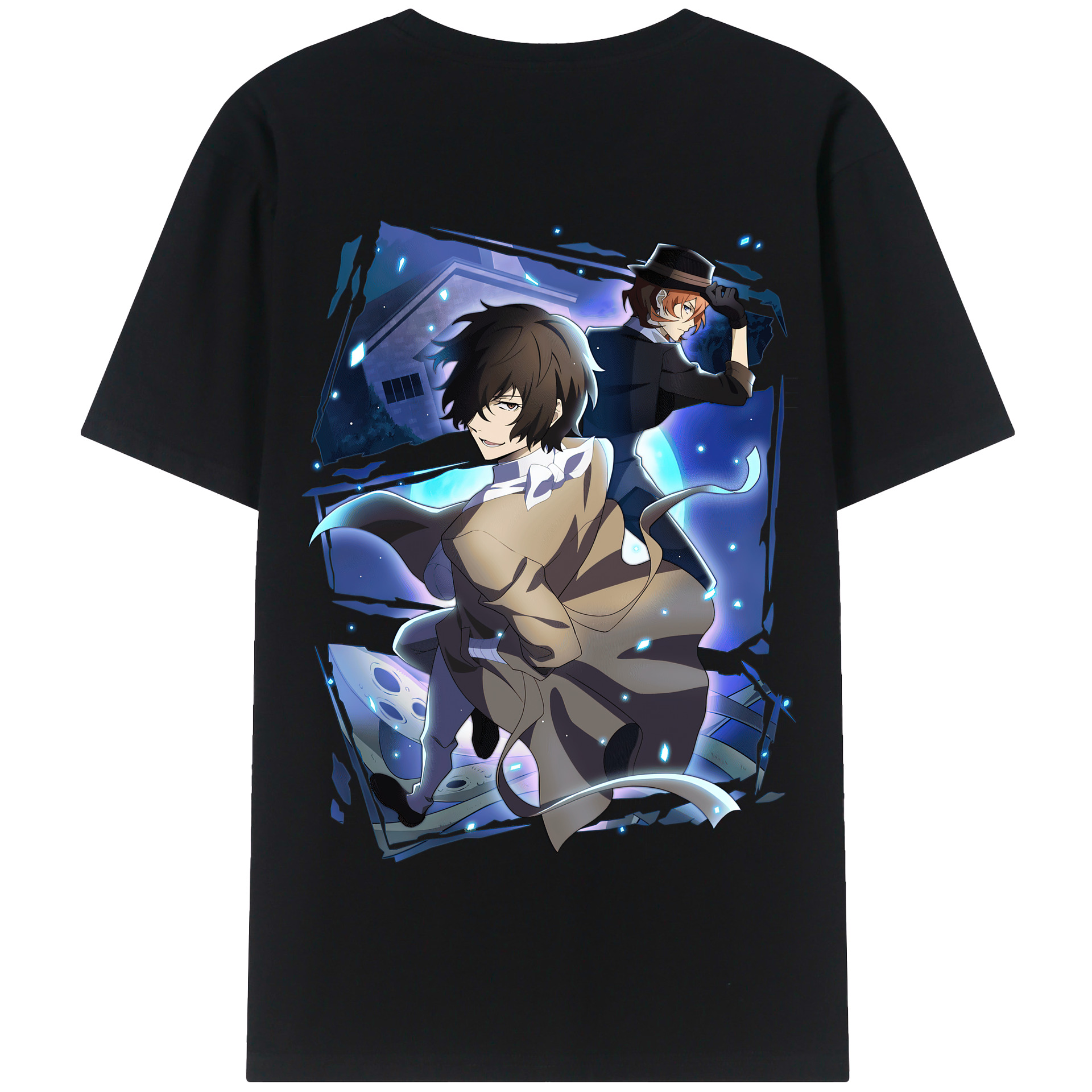 （画像用） 文豪ストレイドッグス Bungo Stray Dogs 綿100％半袖Tシャツ（背面プリント）