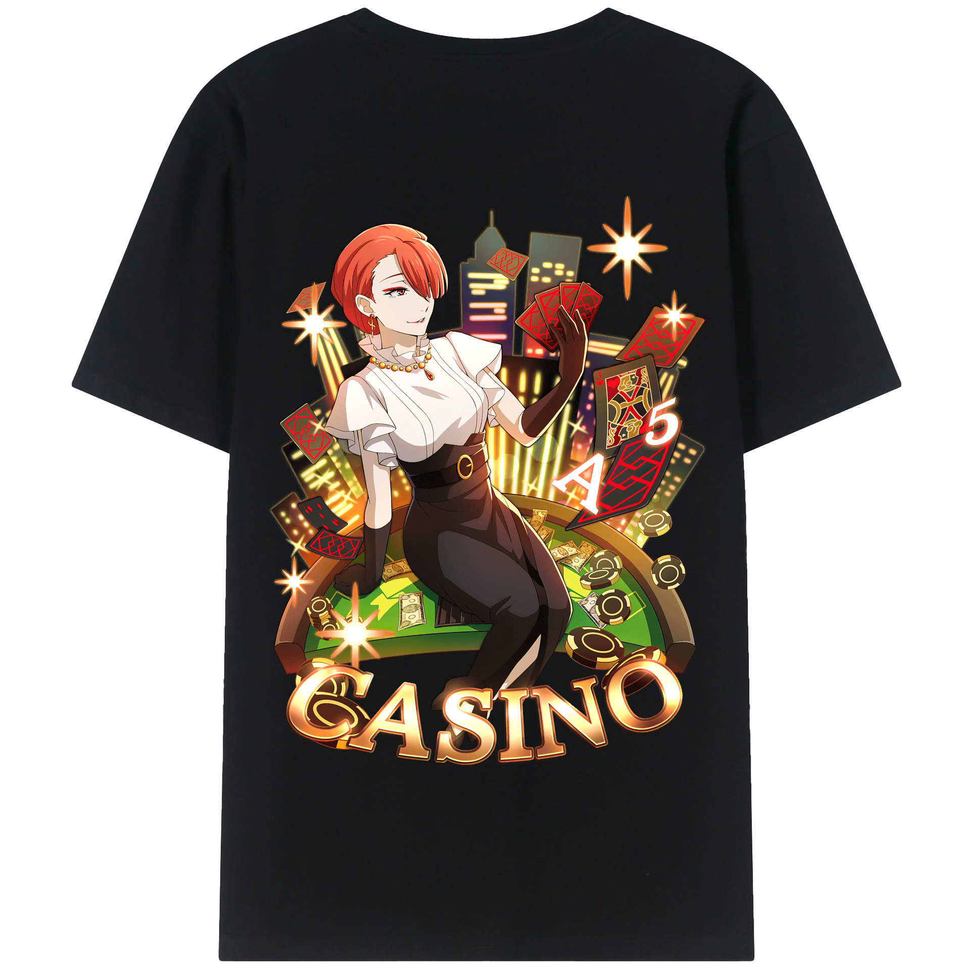 （画像用） 文豪ストレイドッグス Bungo Stray Dogs 綿100％半袖Tシャツ（背面プリント）